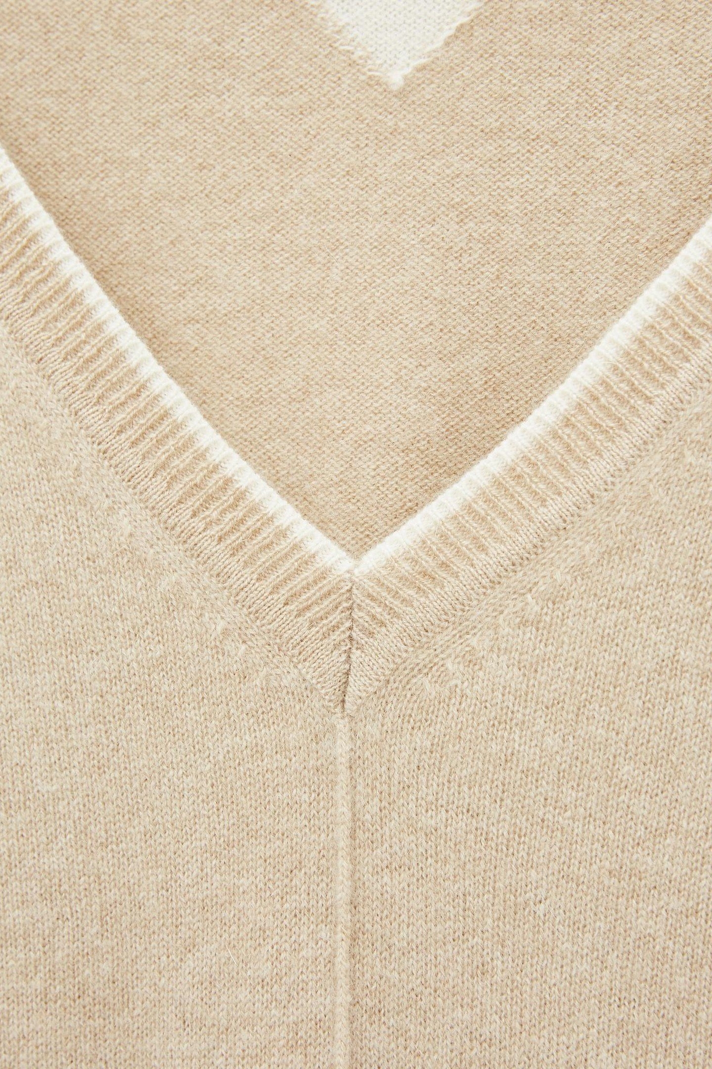 CLARA V NECK CASHMERE JUMPER NATURAL MULTI 3