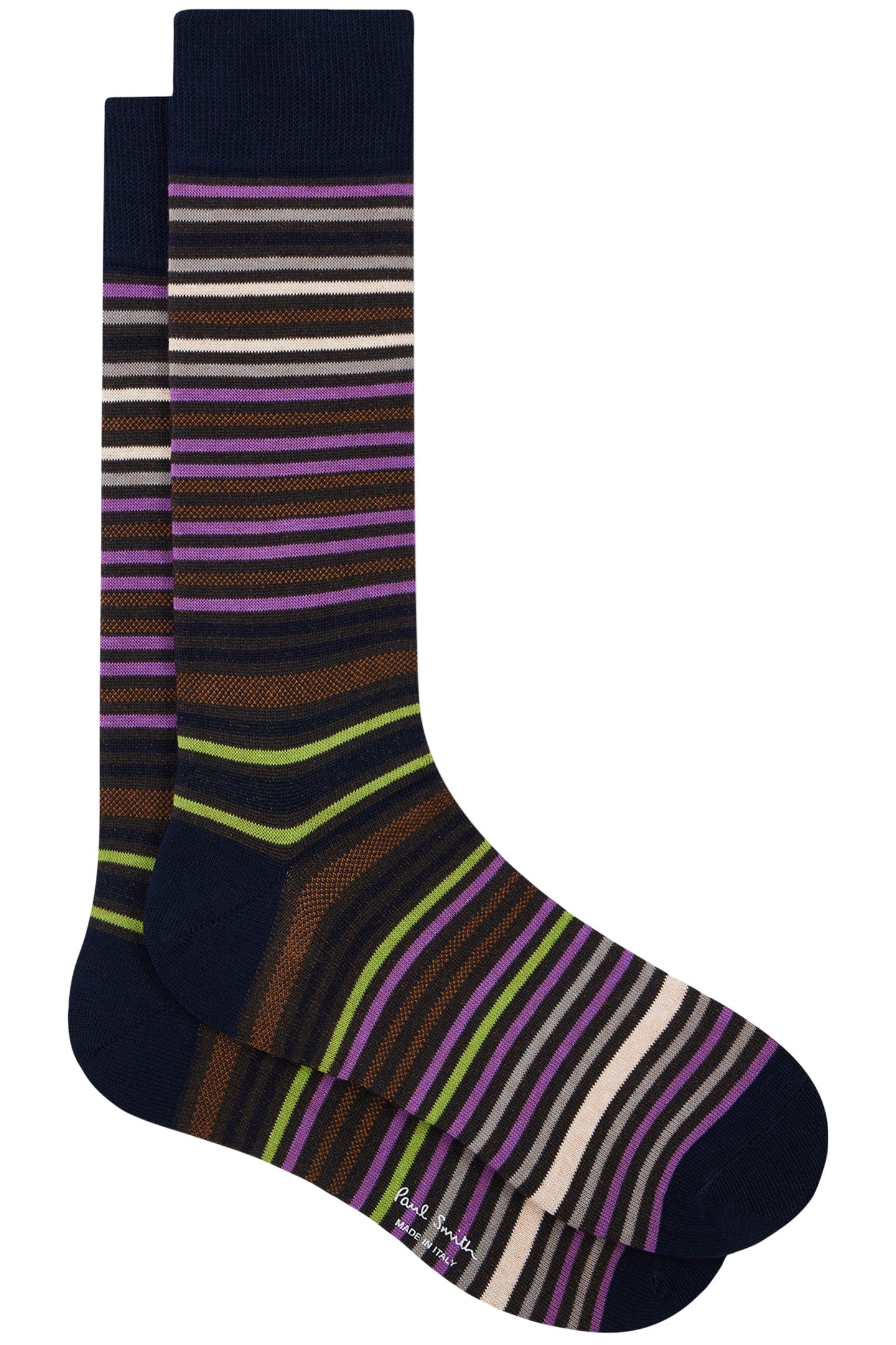 SOCK GAVIN STRIPE NAVY 2