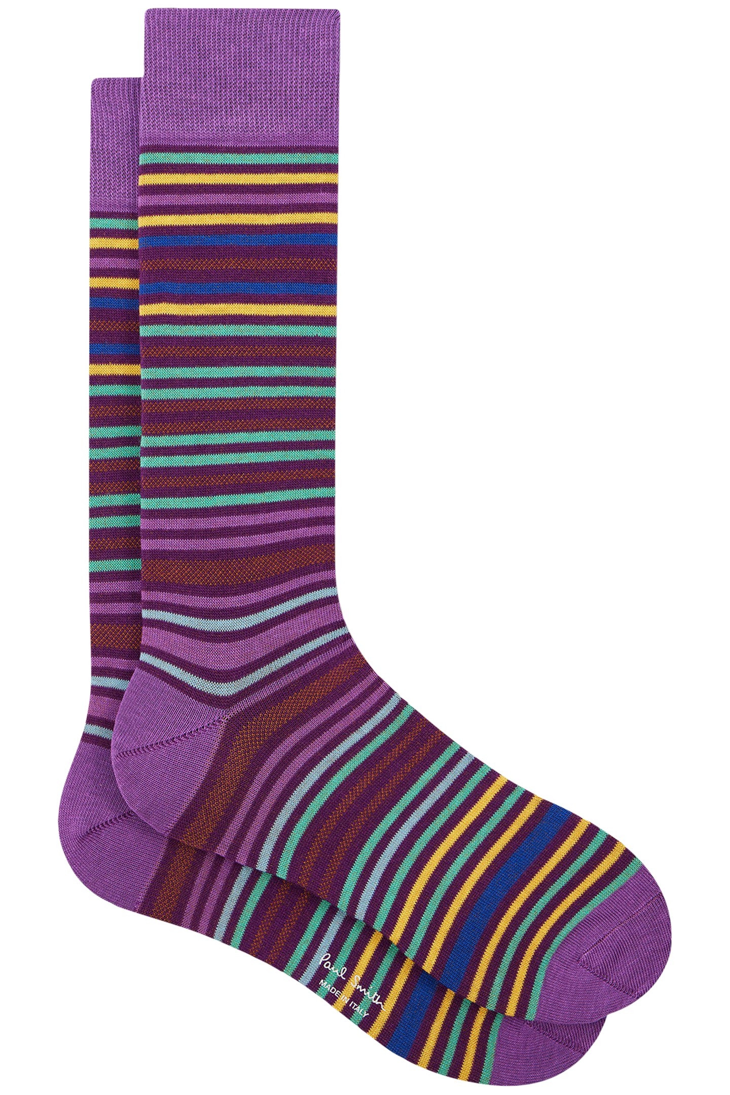 SOCK GAVIN STRIPE DARK VIOLET 2