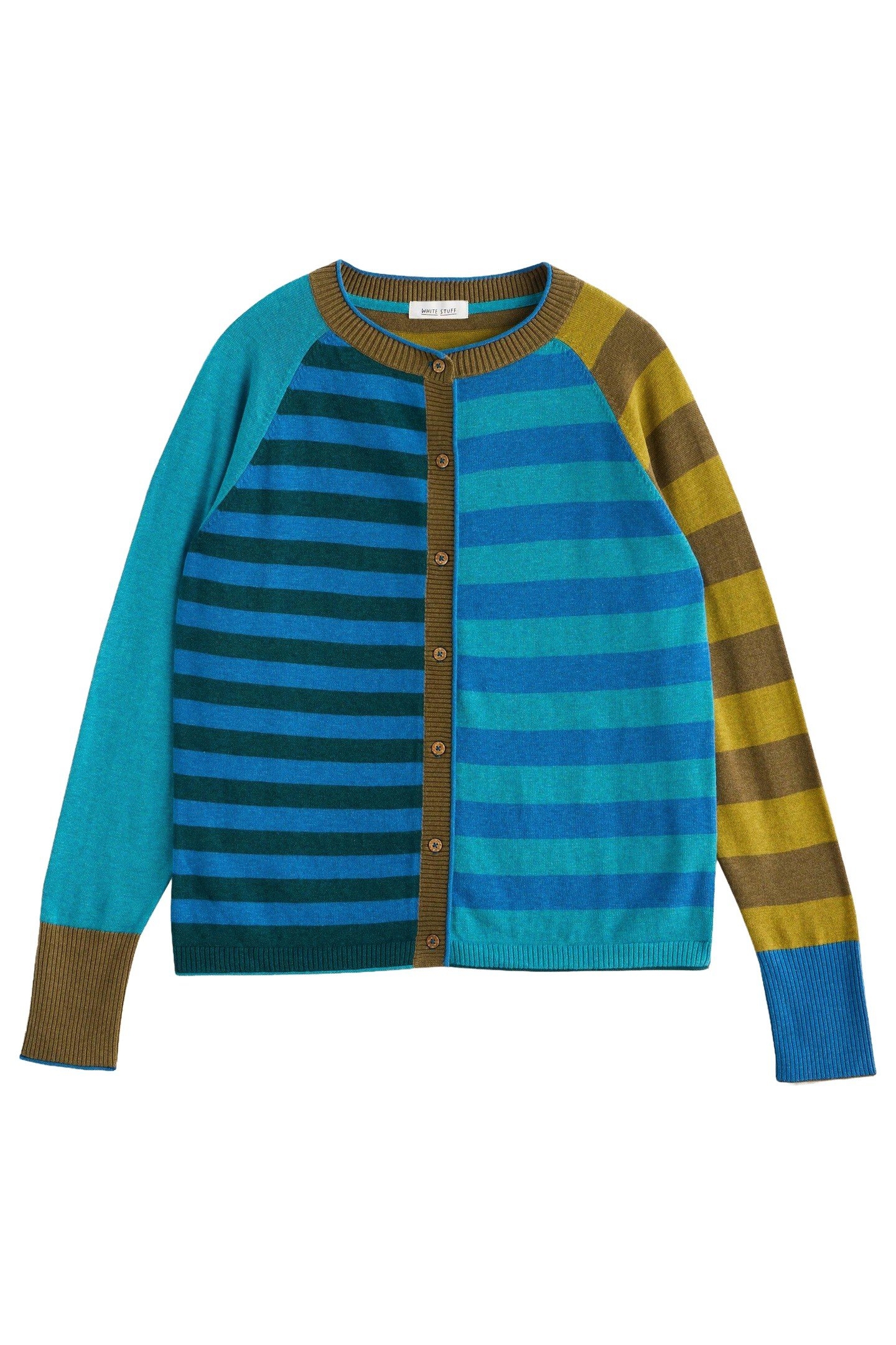 LULU STRIPE CARDI BLUE MULTI 3