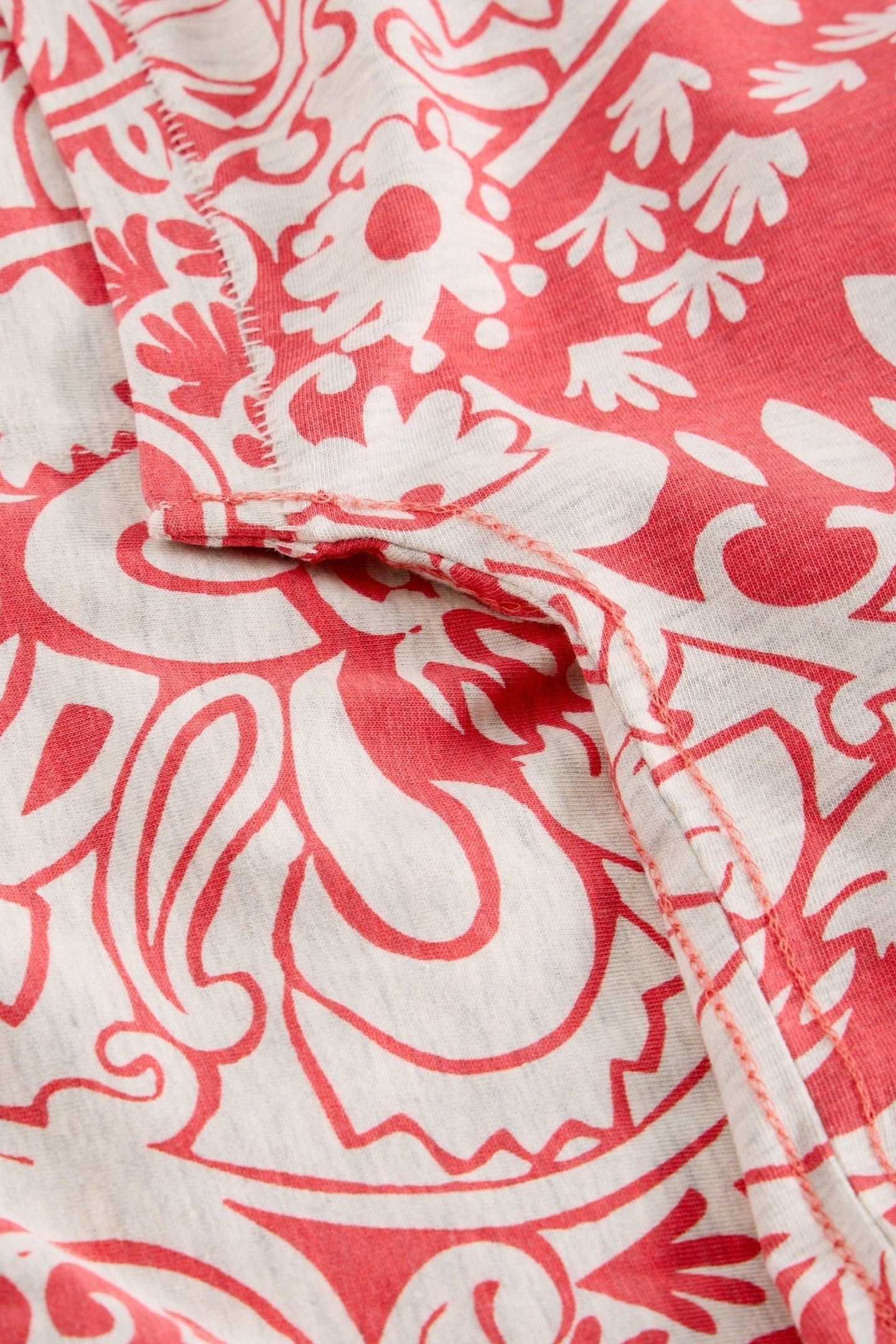 NELLY NOTCH NECK TEE CORAL MULTI 4