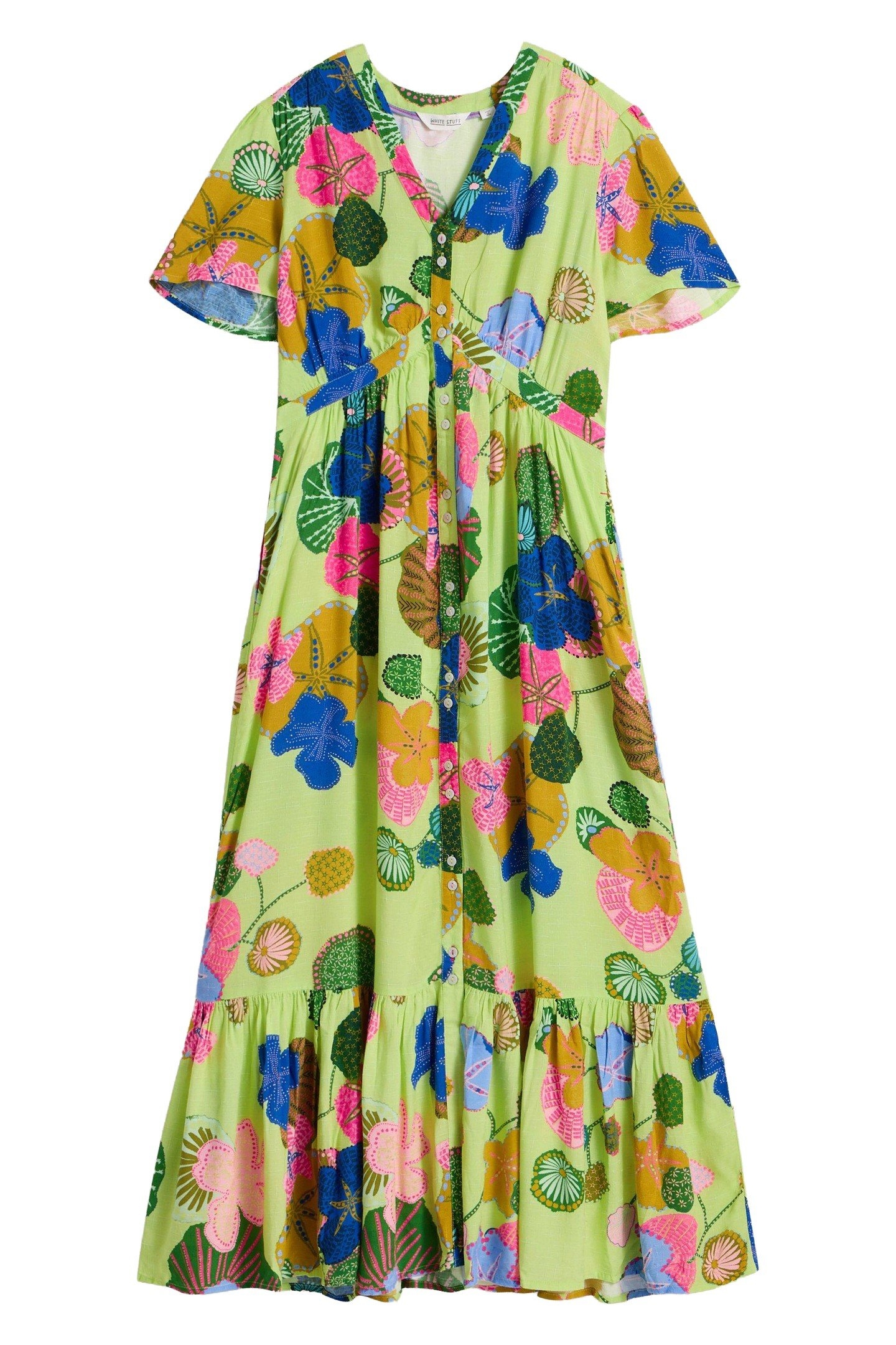 PHOEBE MIDI DRESS GREEN MULTI 3