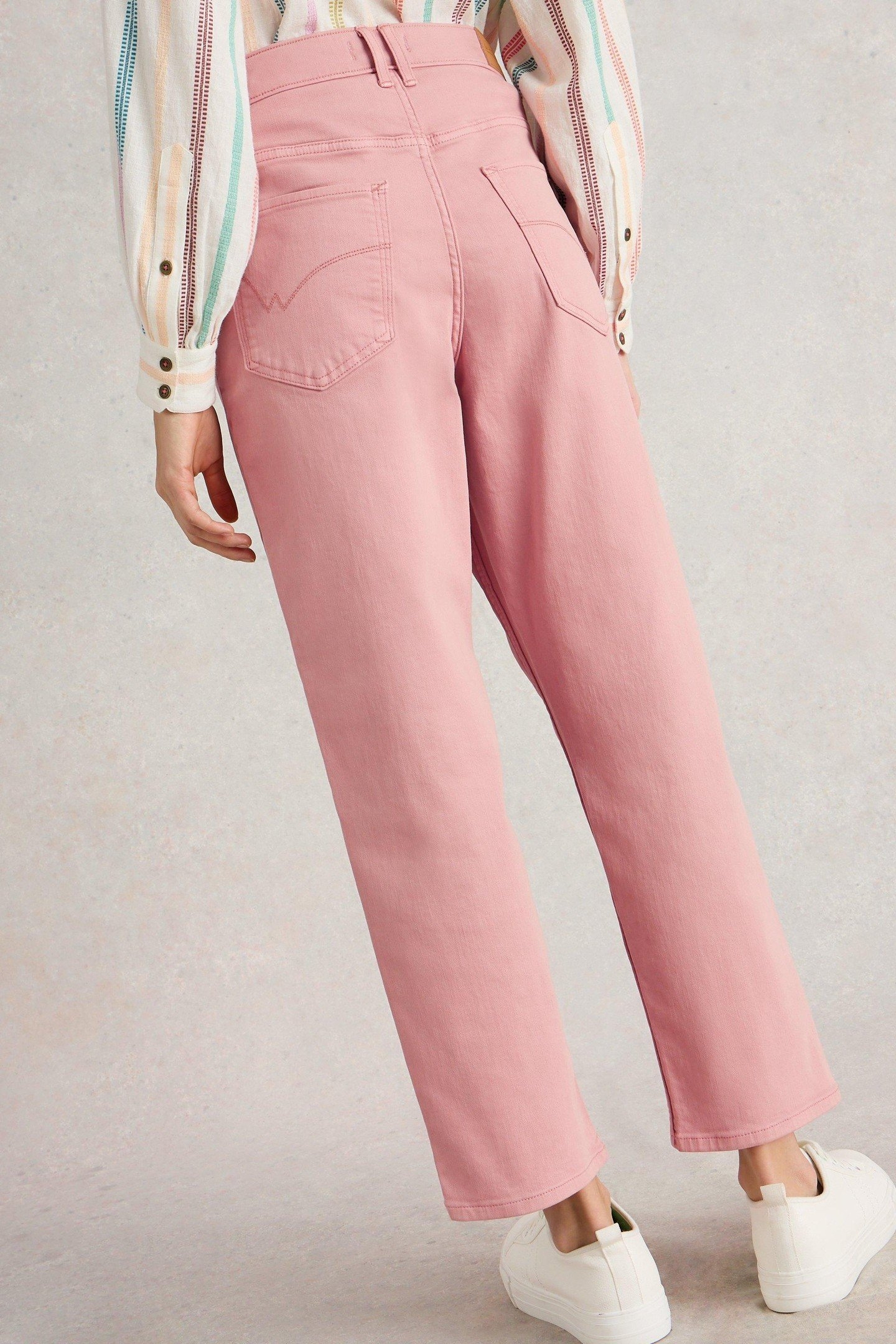 BLAKE STRAIGHT CROP JEAN MID PINK 2