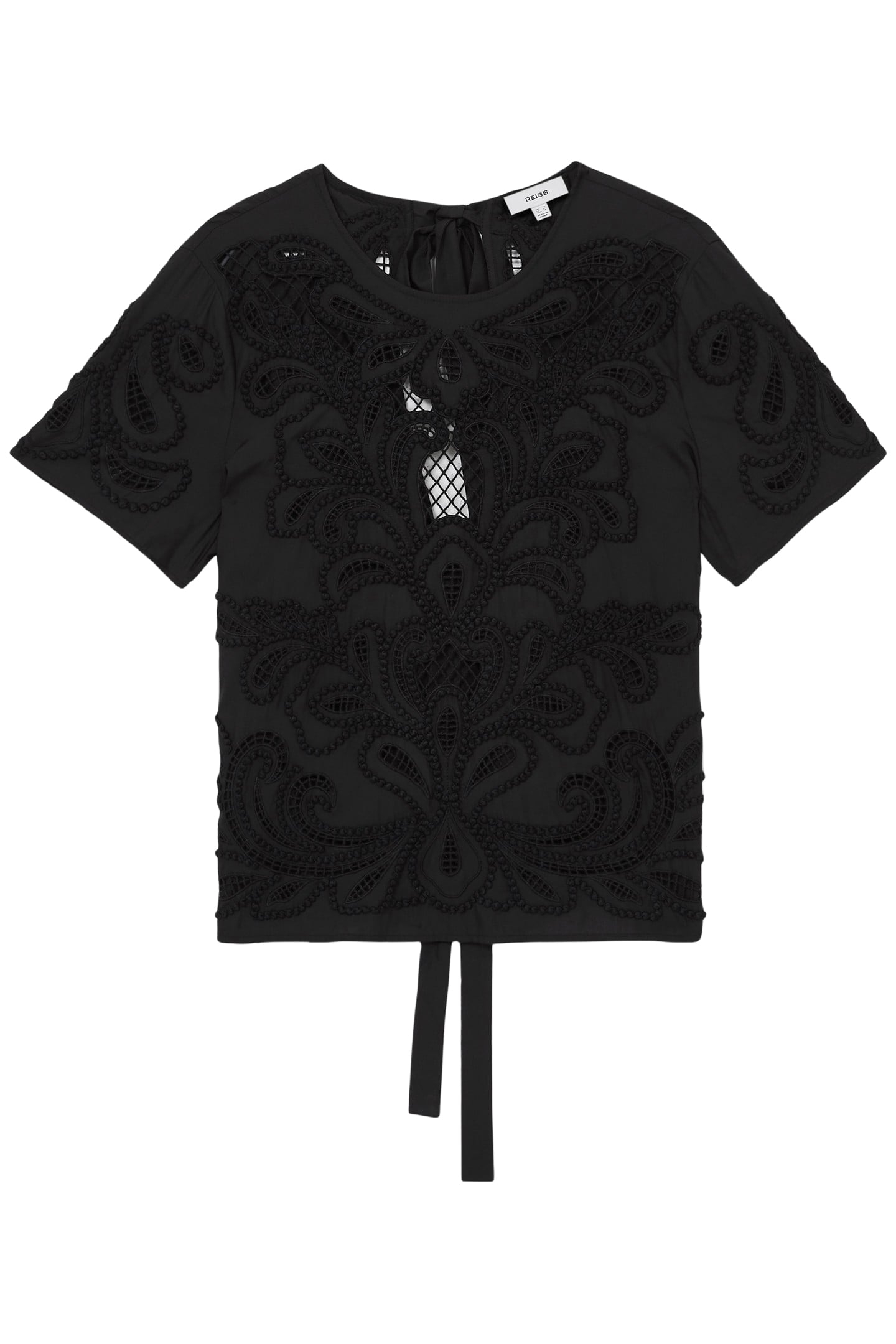FLORAL CUT OUT TOP BLACK 4