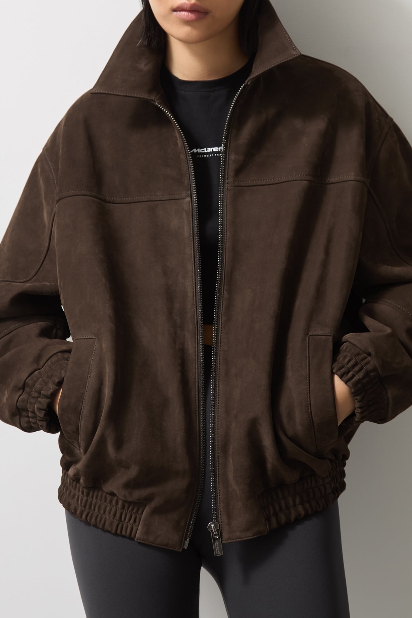 LS OVERSIZED SUEDE JACKET CHOCOLATE BROWN 4