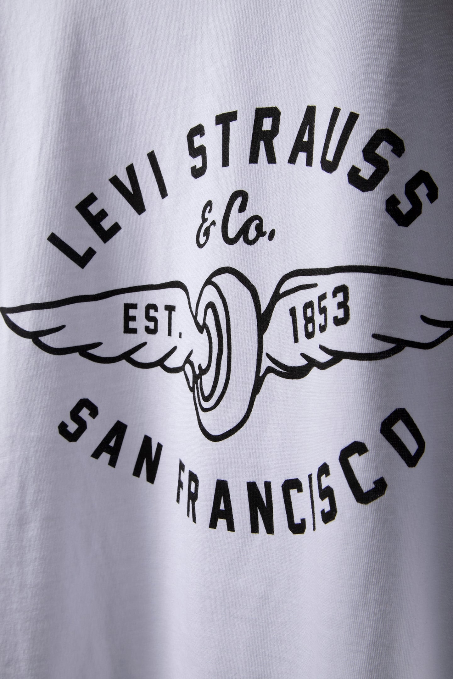 GRAPHIC CREWNECK TEE BLACK LOGO WHITE BODY 5