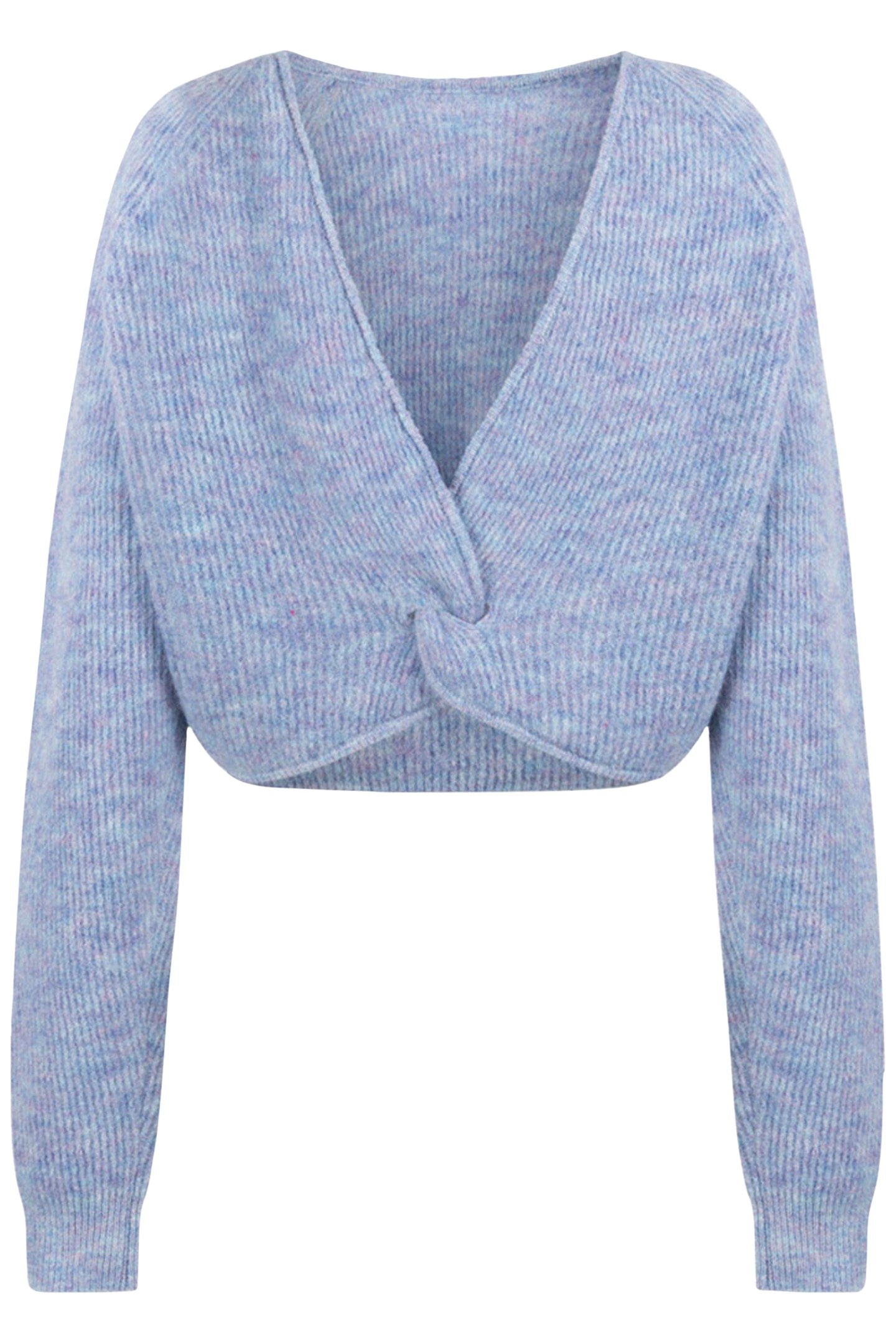 ADEA KNITTED PULL LONG SLEEVE LIGHT BLUE MELEE 2