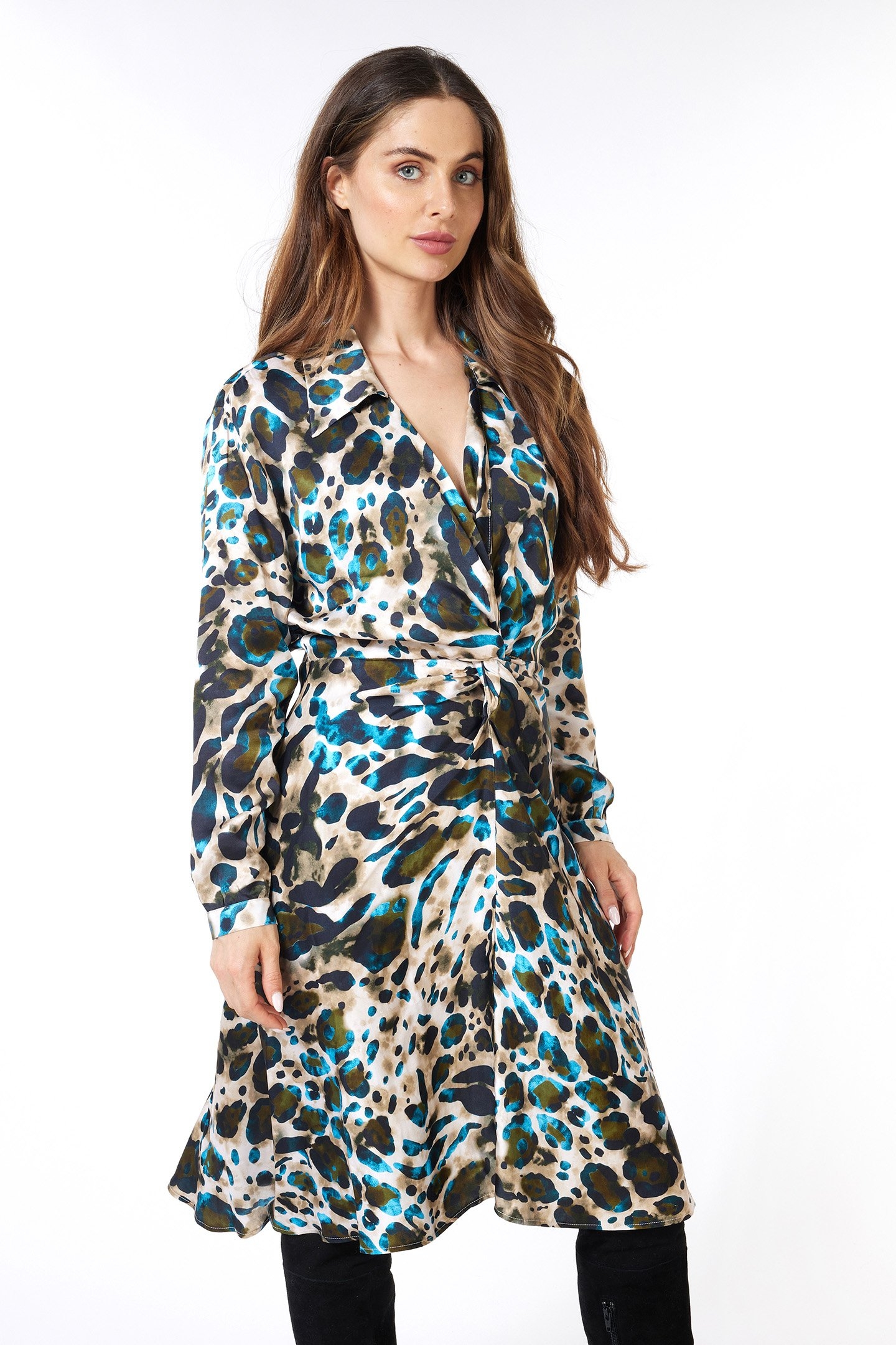DRESS TWIST ANIMAL ROOTS PRINT 1