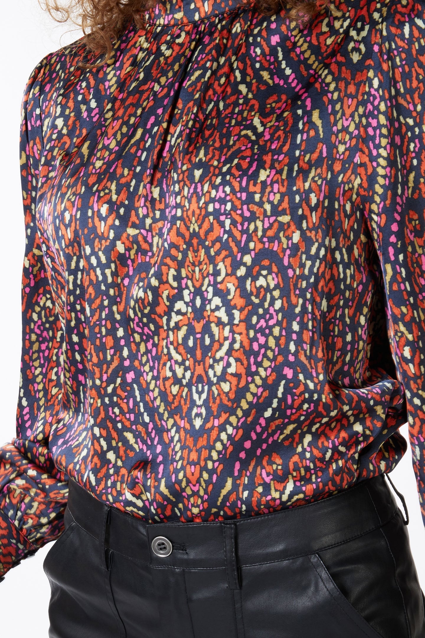 BLOUSE GATHERED COLLAR REWILDING PRINT PRINT 7