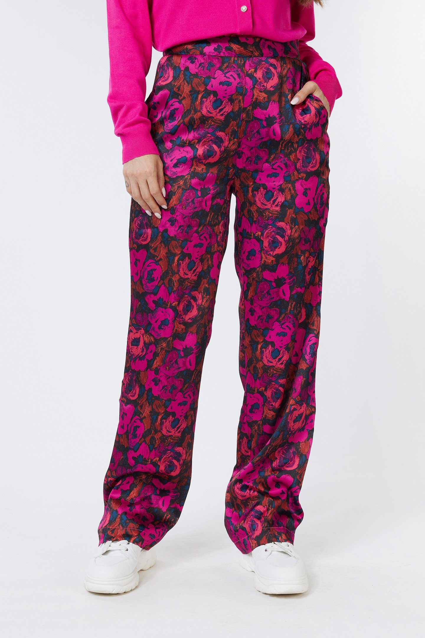 TROUSERS SATEEN FLORAL WILDING PRINT 1