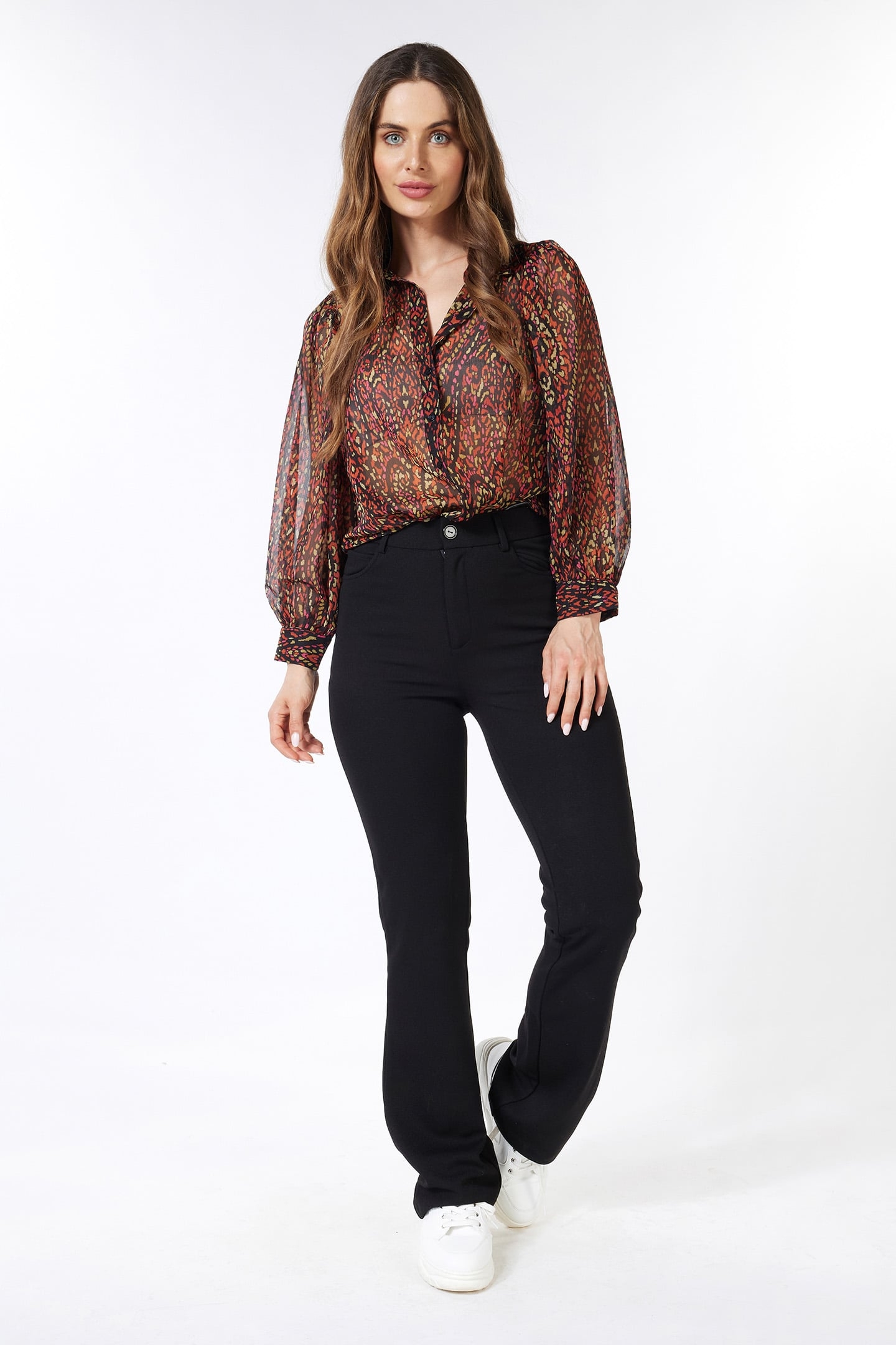 TROUSERS STRUCTURE FLAIR BLACK 2