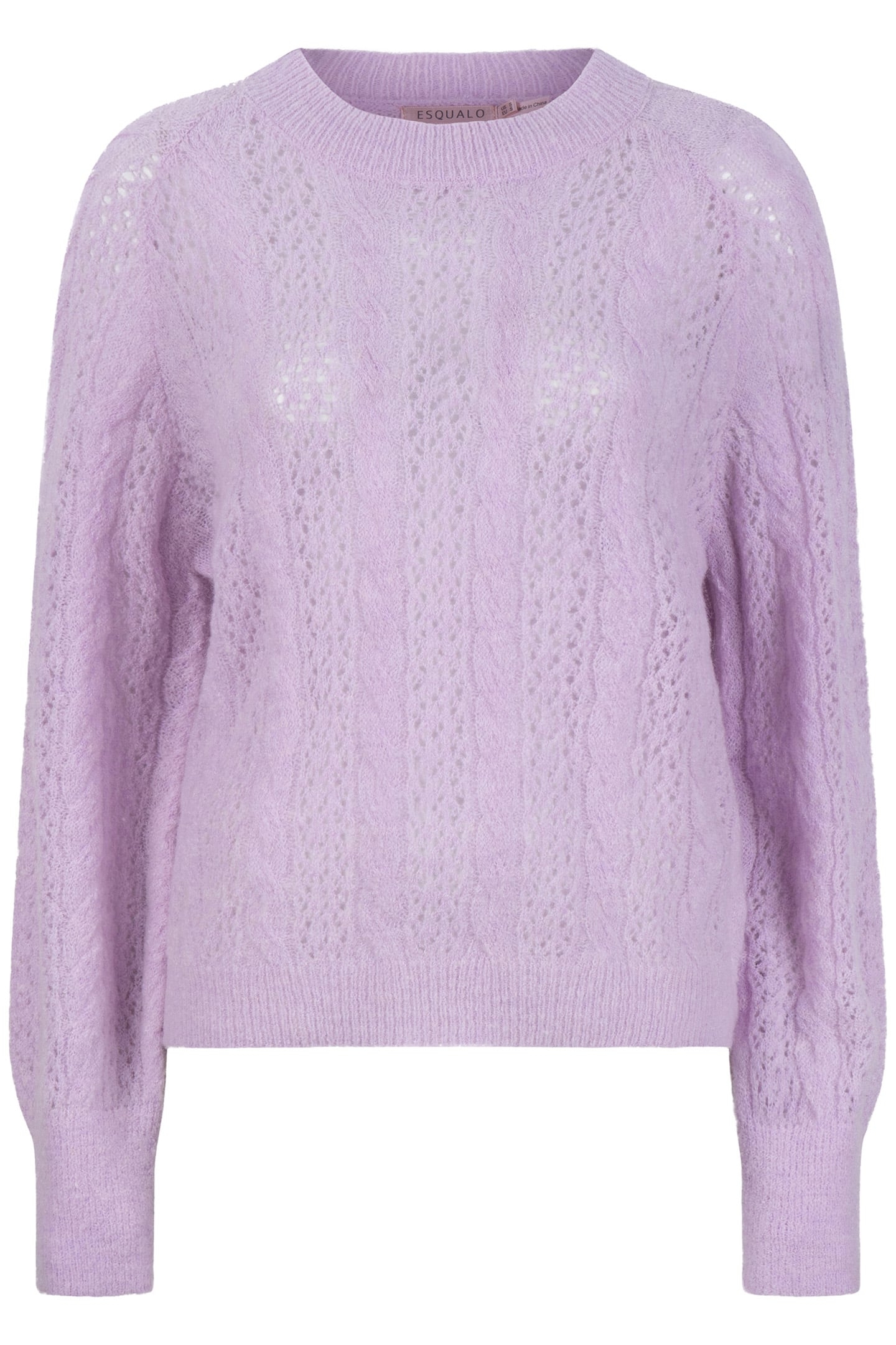 SWEATER CABLE AJOUR LILAC 5