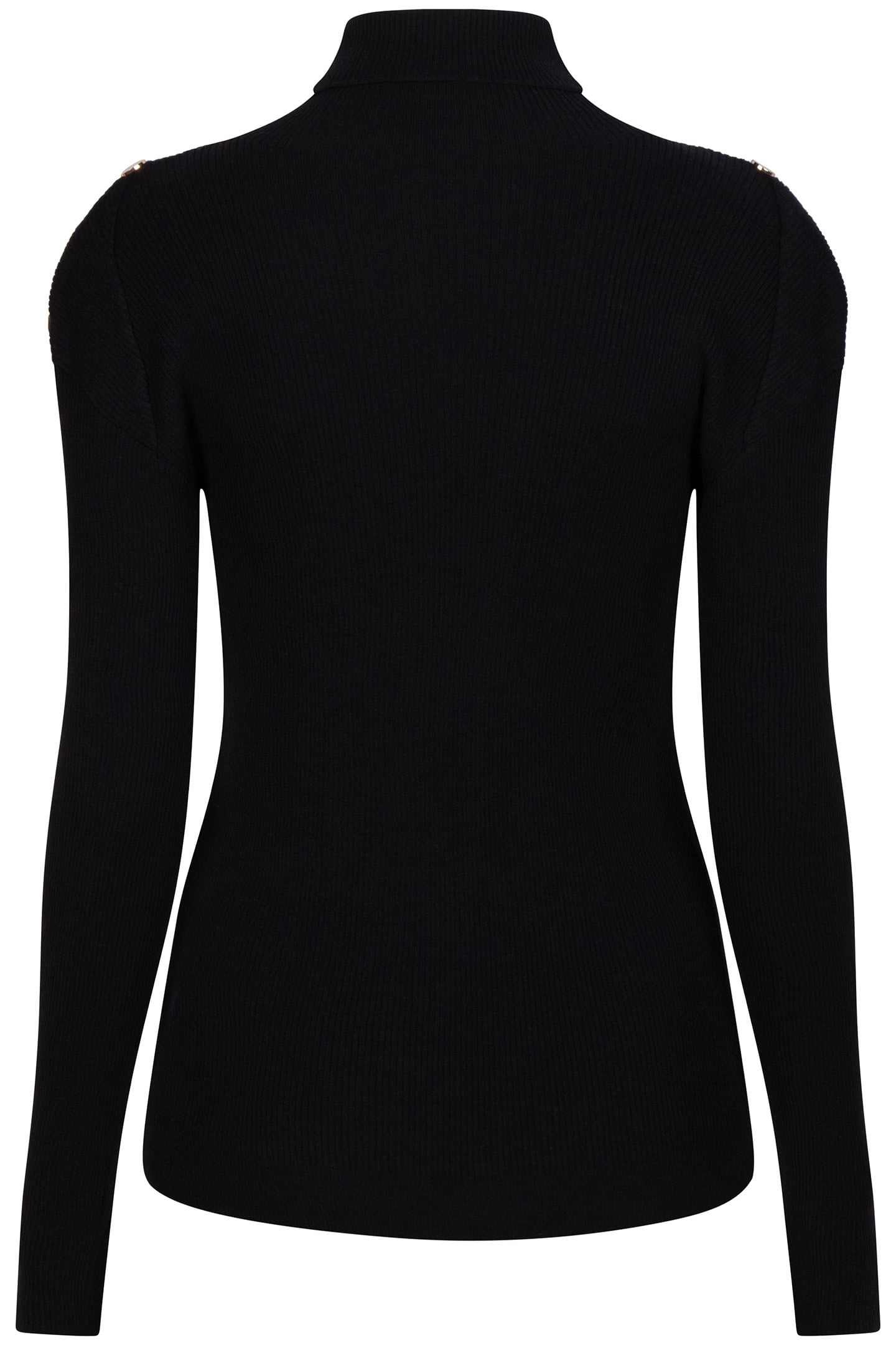 TOP RIB SLV/LSS BUTTONS COL BLACK 2