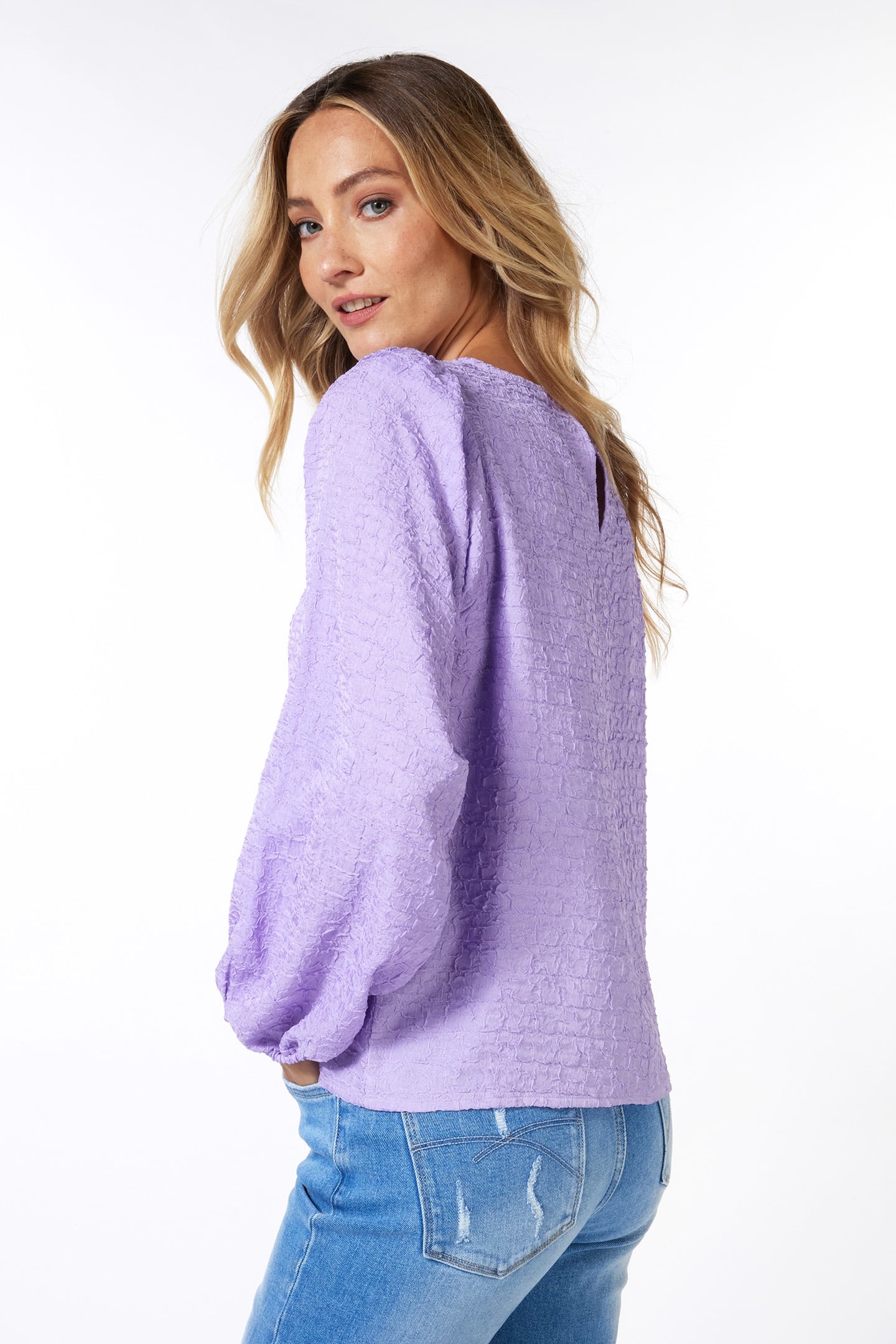 BLOUSE R-NECK LILAC 4