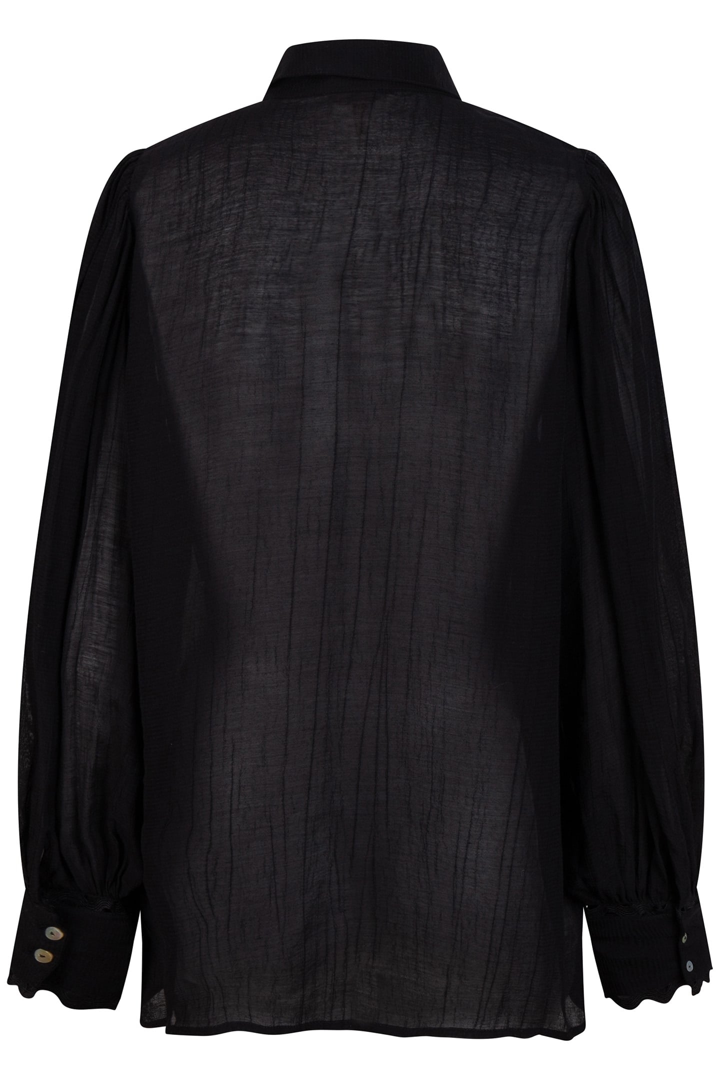 BLOUSE PUFF SLVE BLACK 8