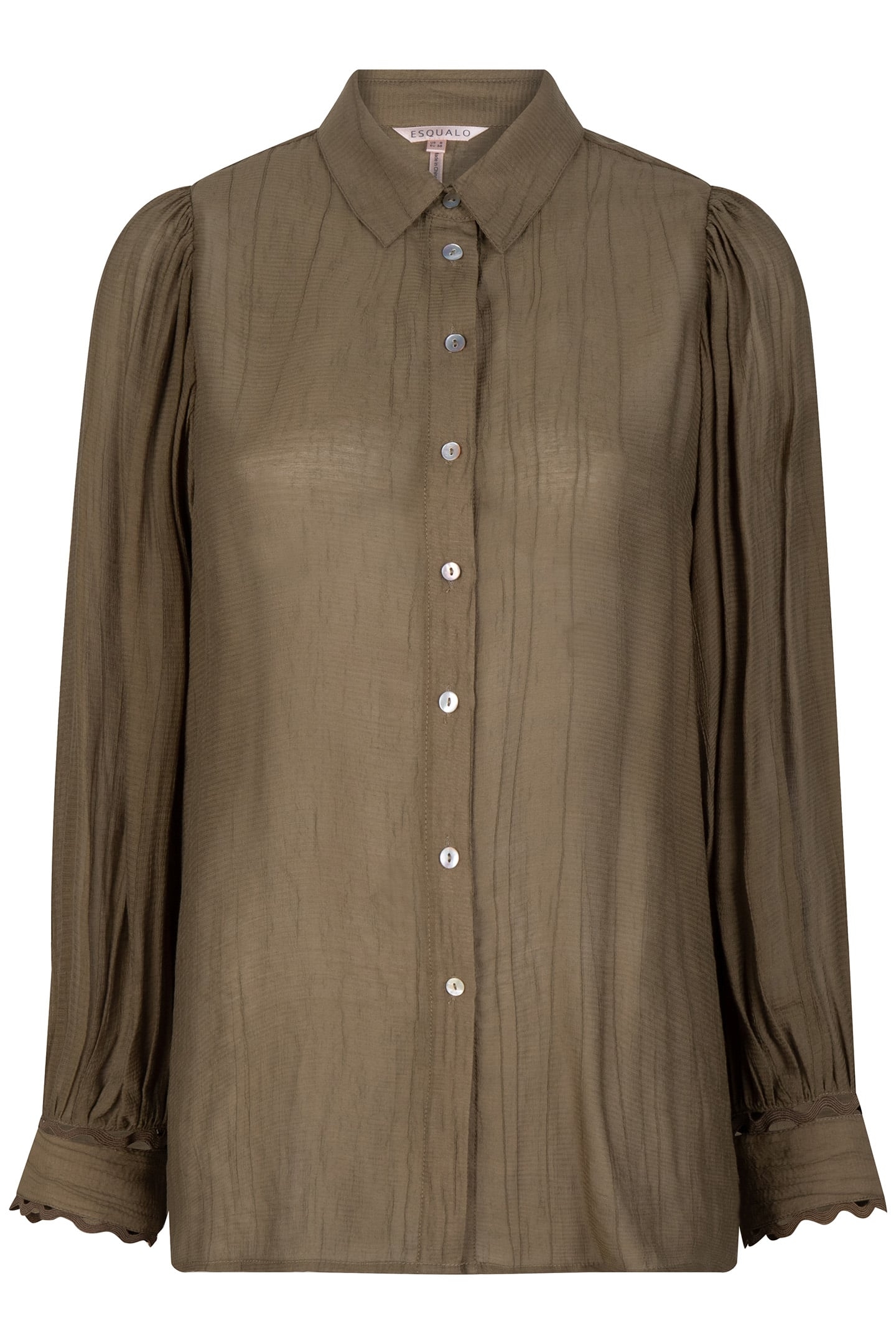 BLOUSE PUFF SLVE ARMY GREEN 6