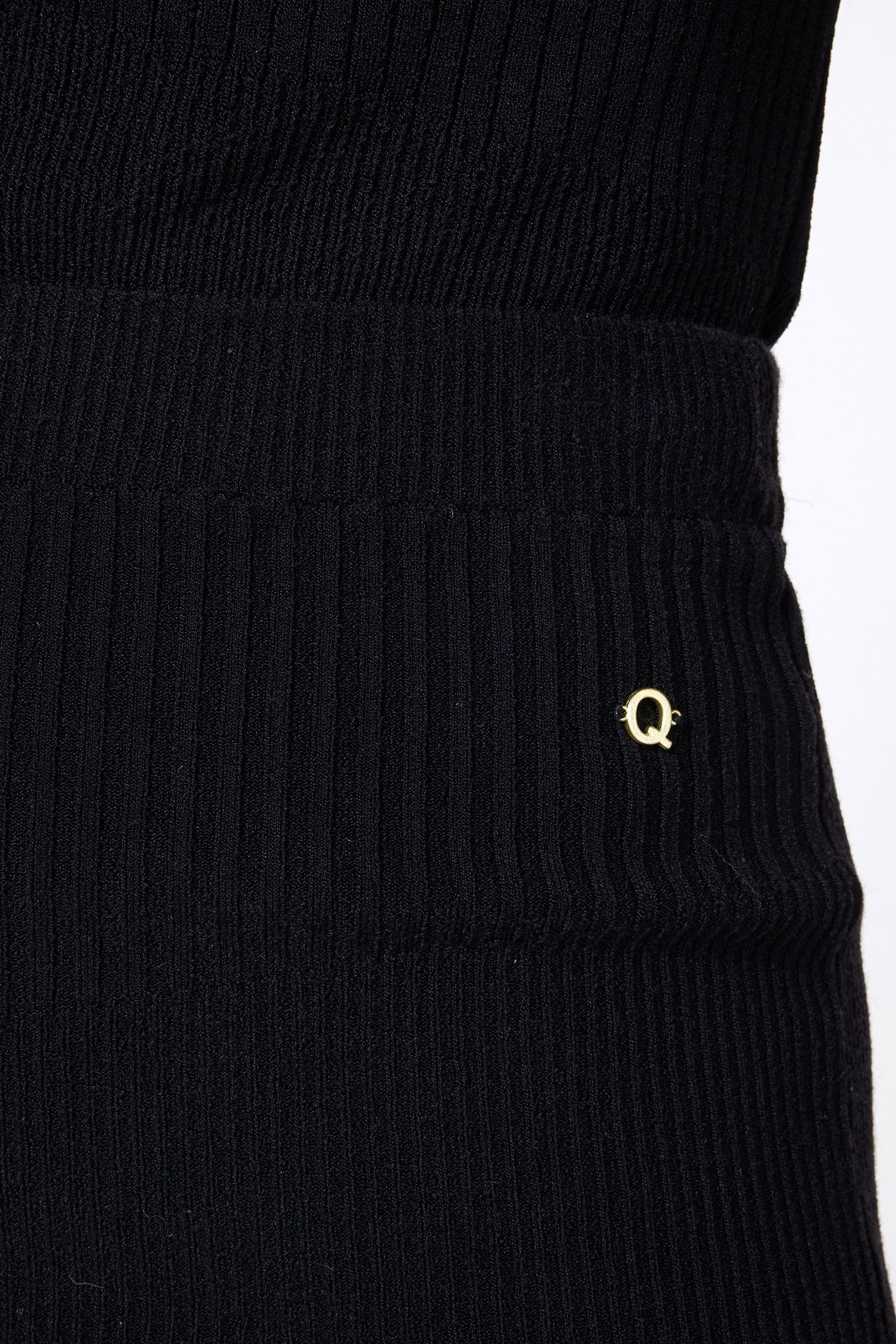 SKIRT KNITTED MIXED RIB BLACK 6