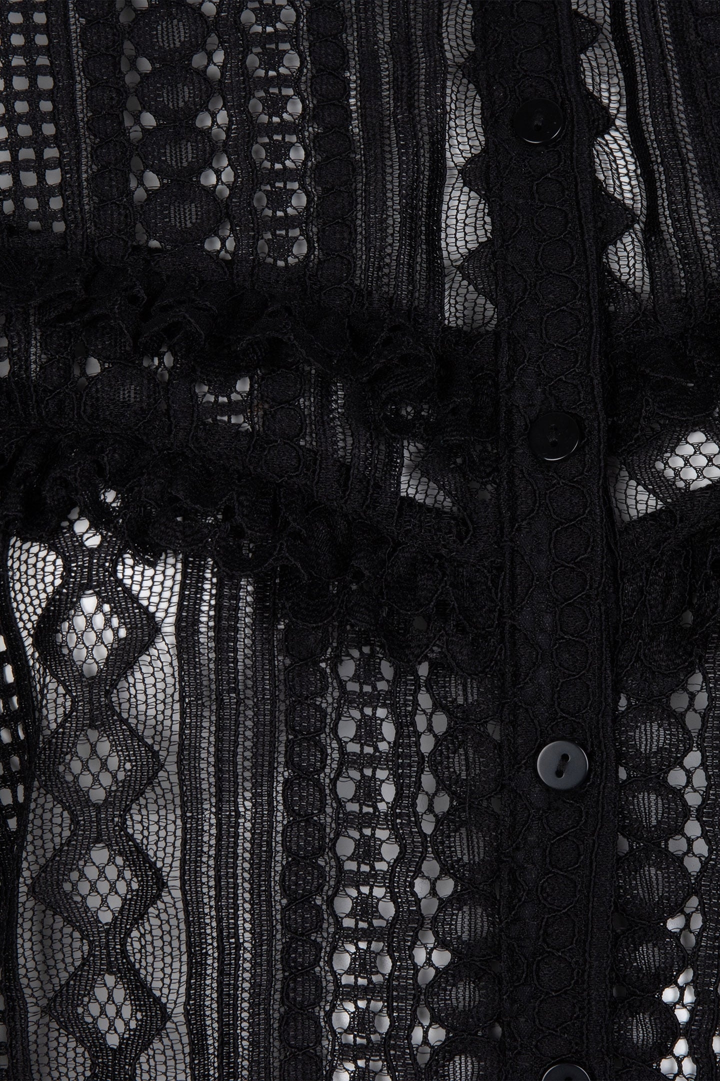 BLOUSE LACE PUFF SLVE BLACK 8