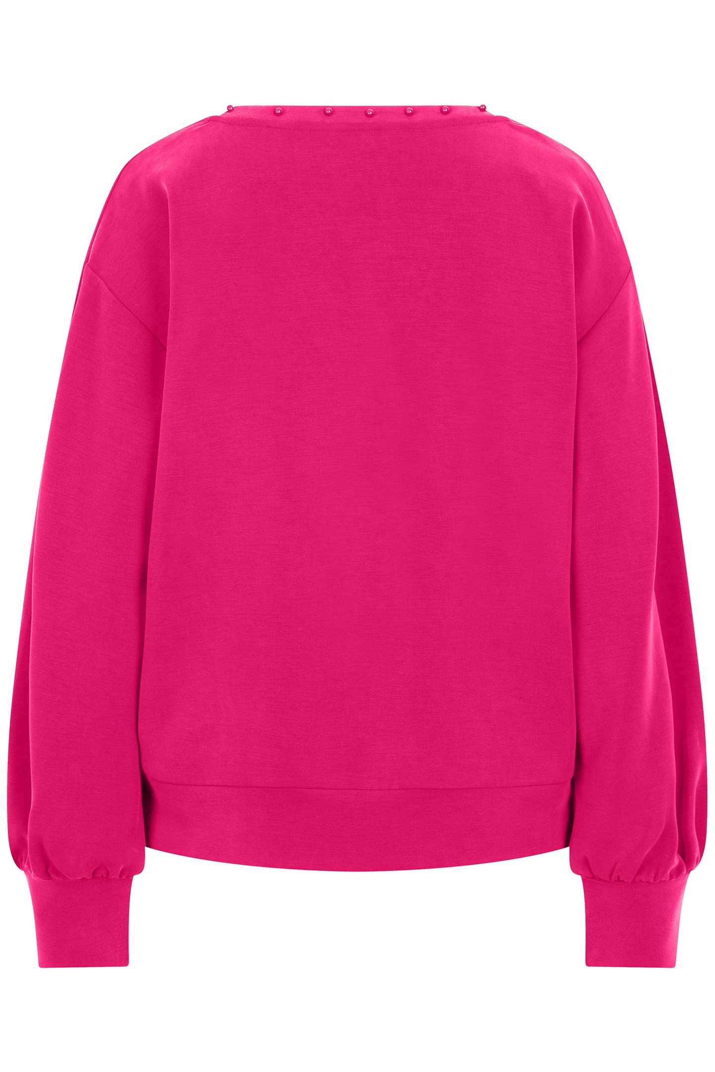 SWEATER “V” STUDS MODAL CERISE PINK 4