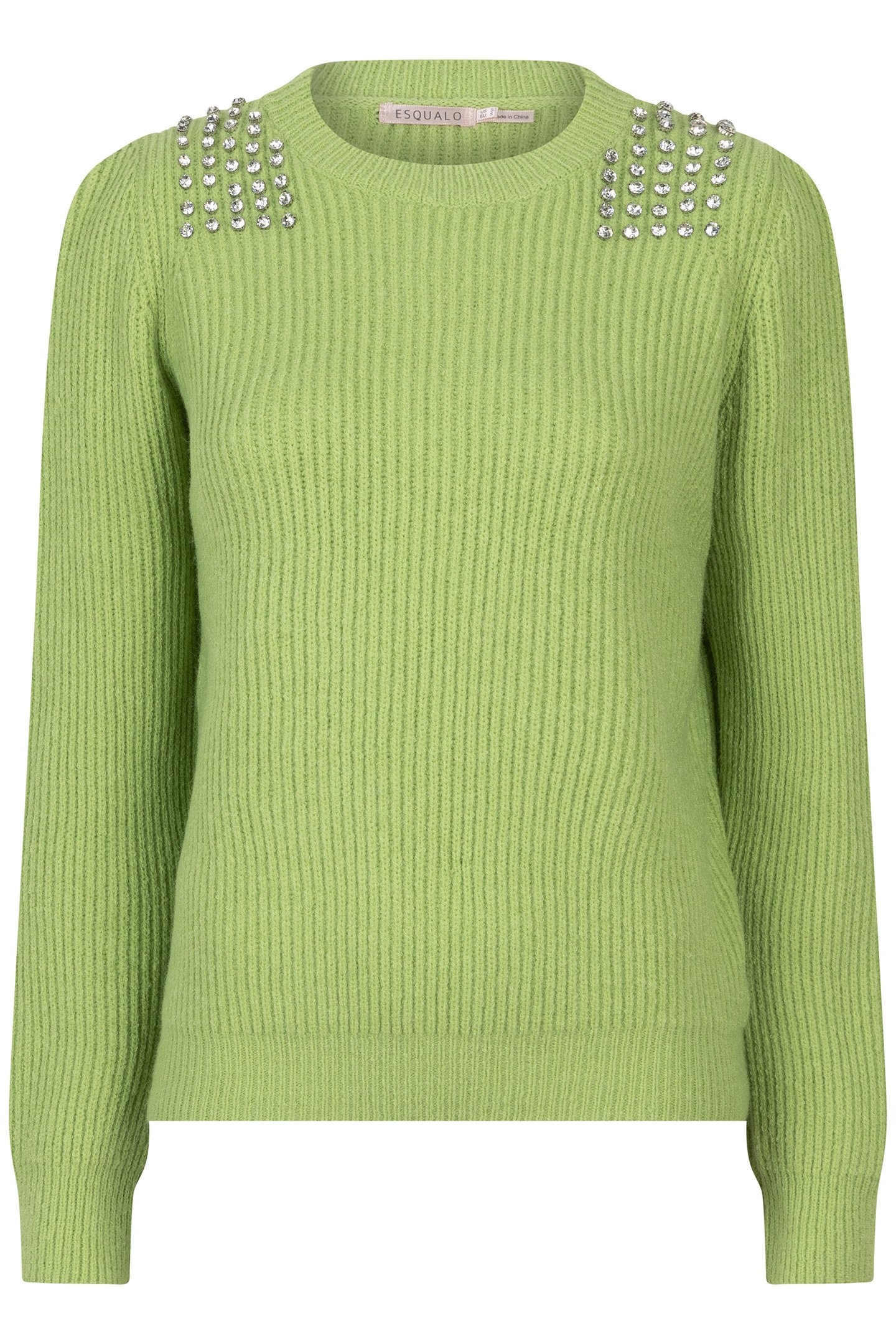 SWEATER SHOULDER PEARLS MATCHA GREEN 5