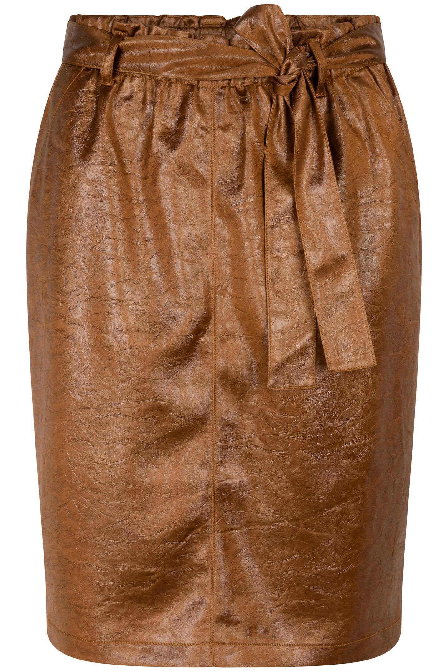 SKIRT BELT METALLIC CRINKLE BRANDY 5