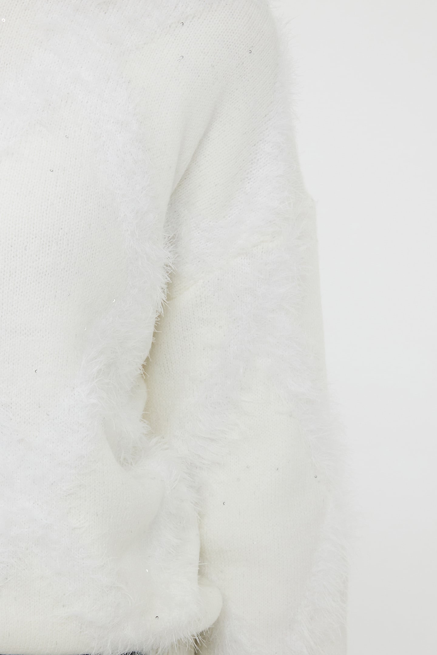 SWEATER HAIRY SEQUINS OFF WHITE 6