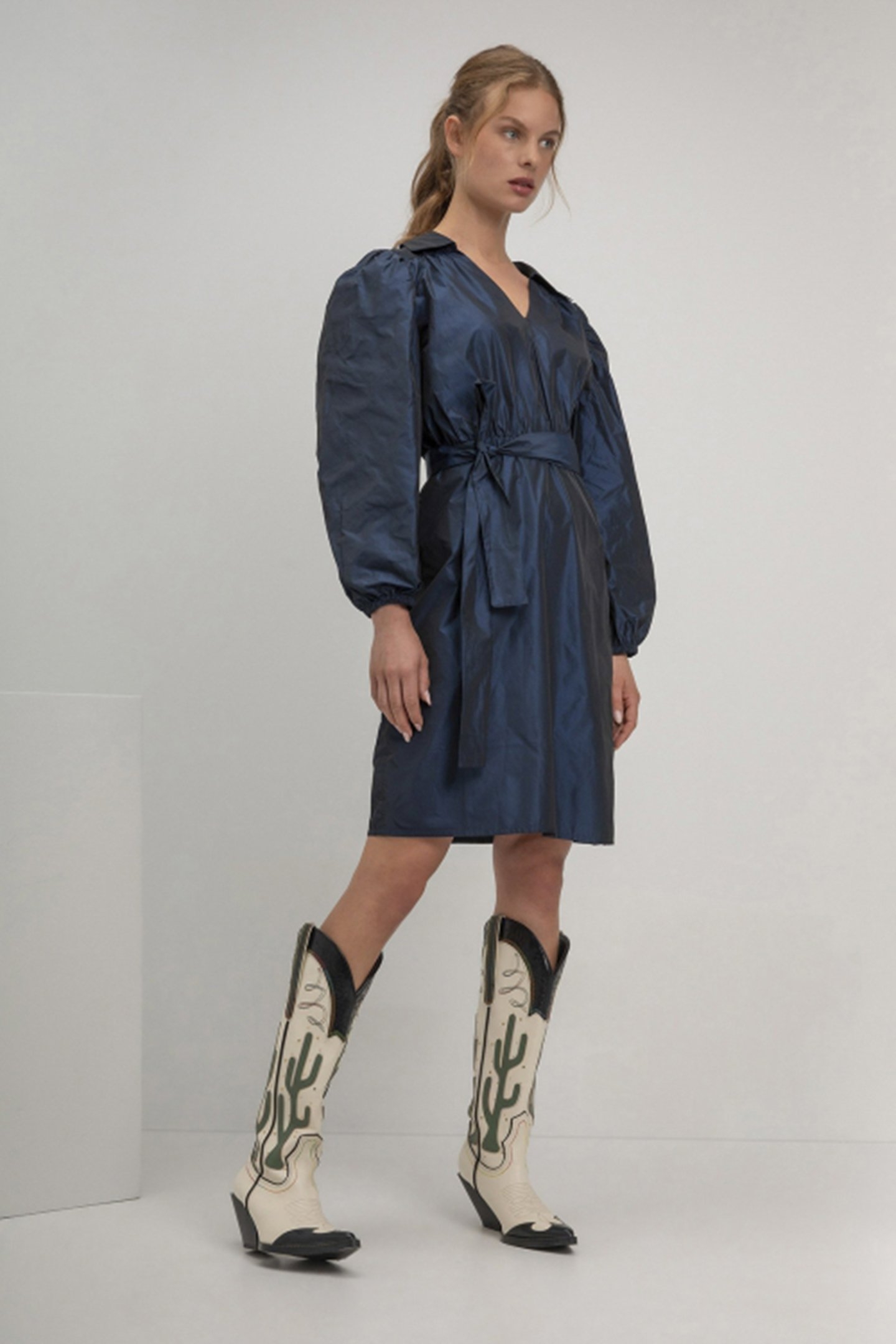 SANNA DRESS NAVY MELANGE 2