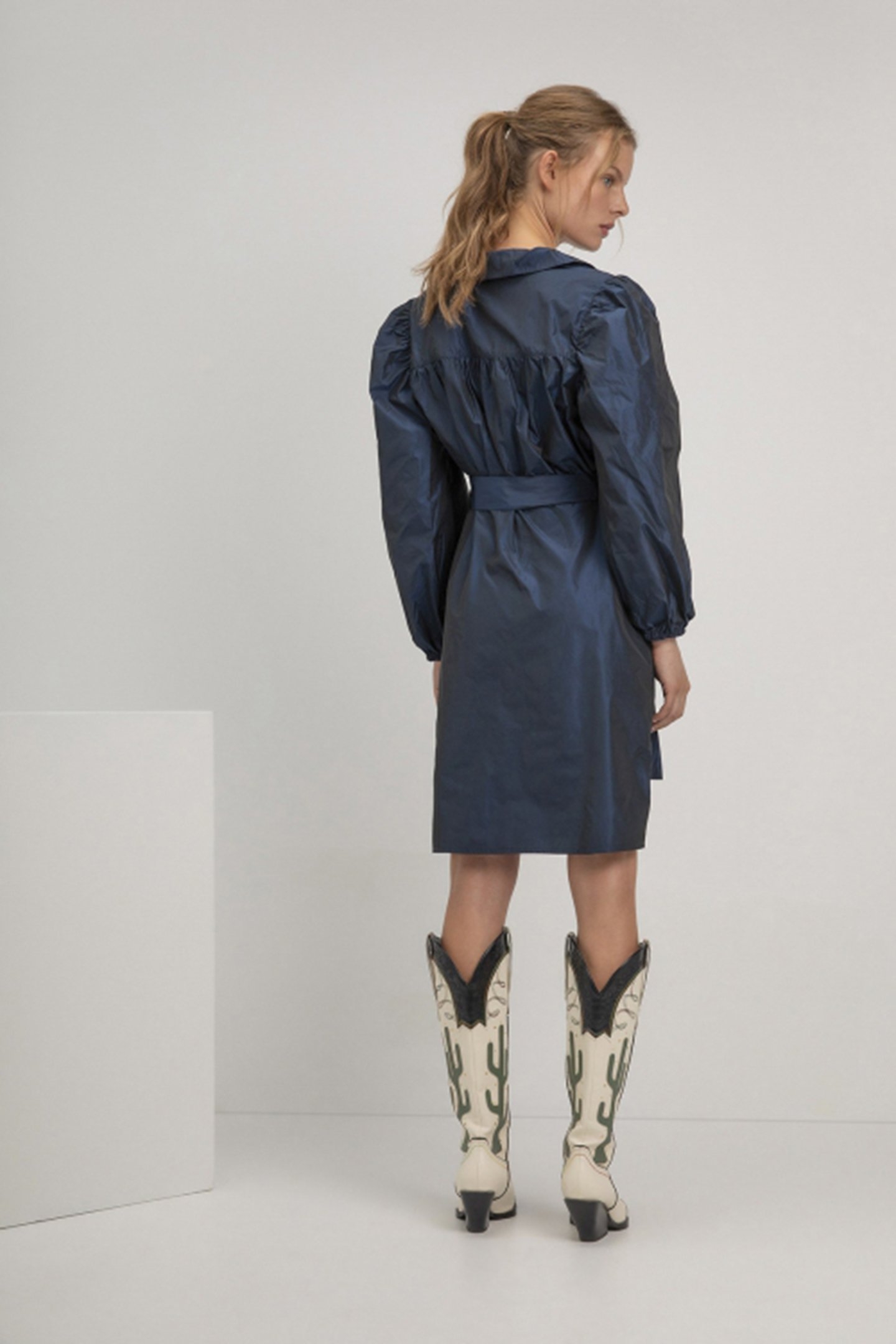 SANNA DRESS NAVY MELANGE 3