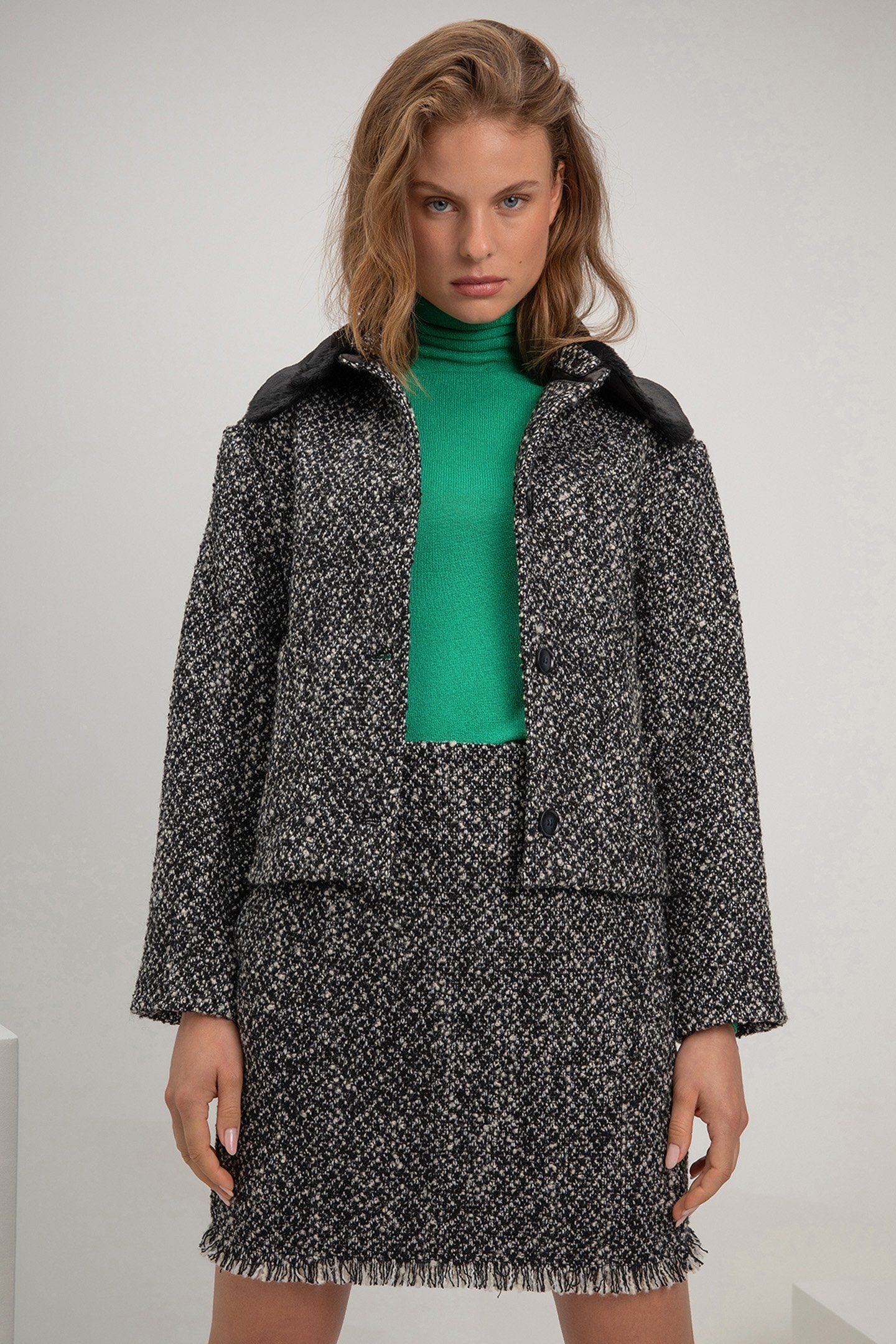 STEPHANIE JACKET STEEL GREY MELANGE 1