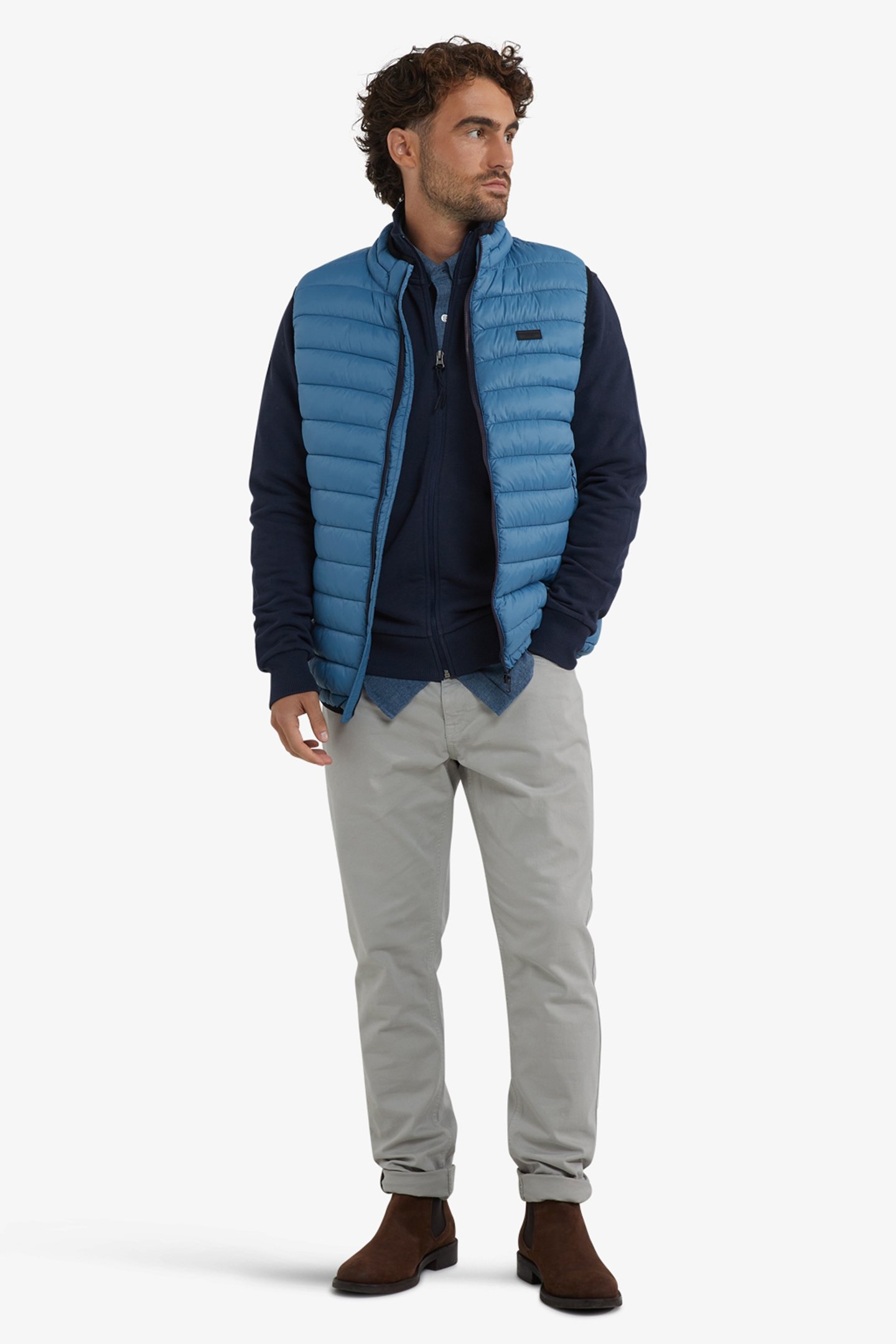 LIGHT WEIGHT BODYWARMER WORKER BLUE 2