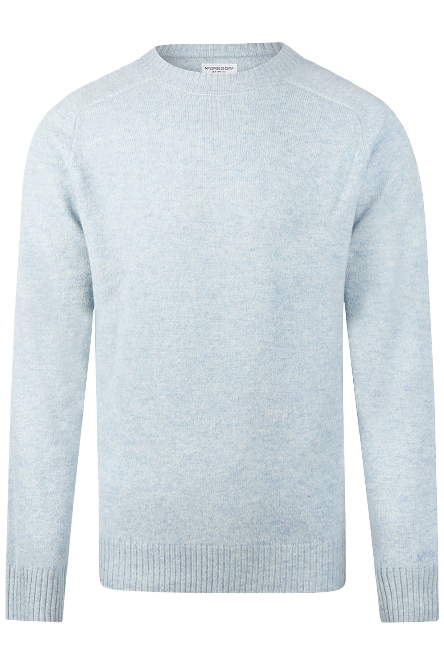 LAMBSWOOL CREW NECK SWEATER ICE BLUE 4