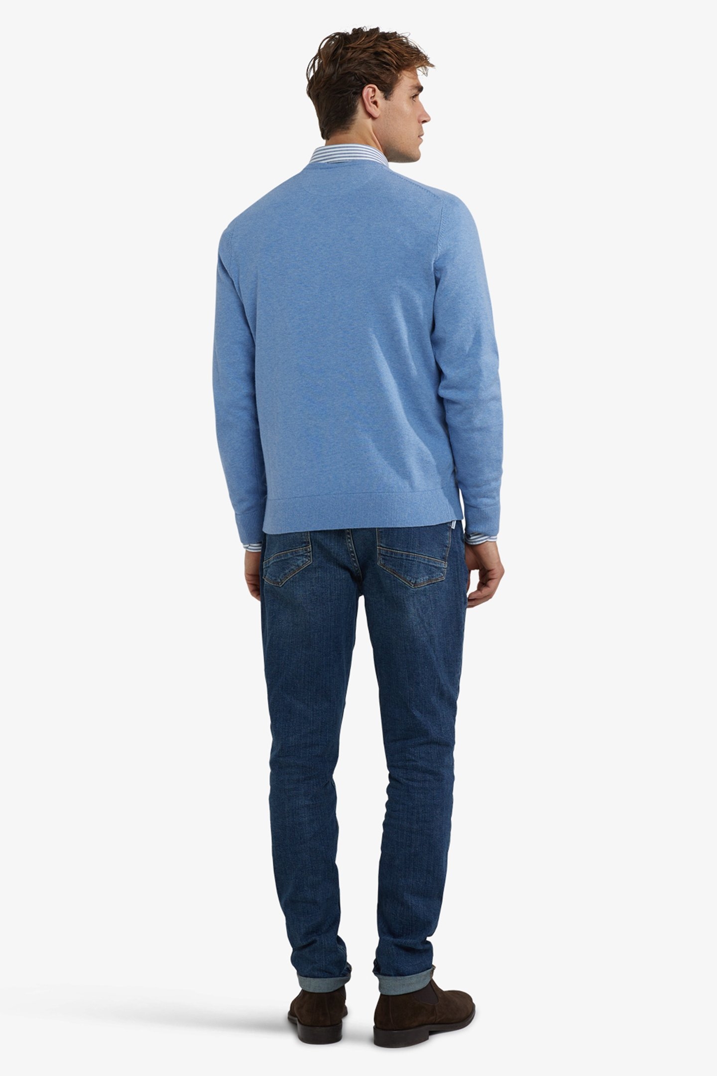 V-NECK SWEATER ICE BLUE 3