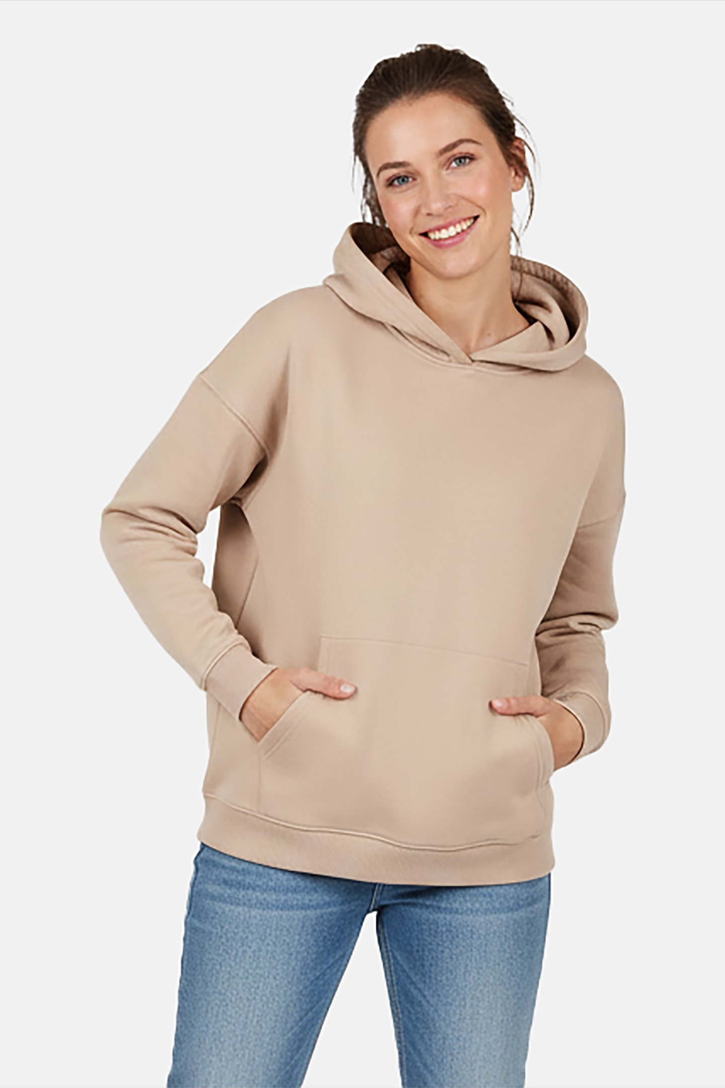 ORLA SQW HOOD OVERSIZE TAUPE 1