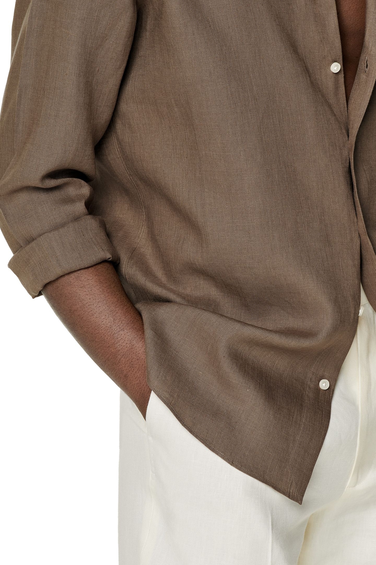 PURE LINEN TABACCO DARK BROWN 7