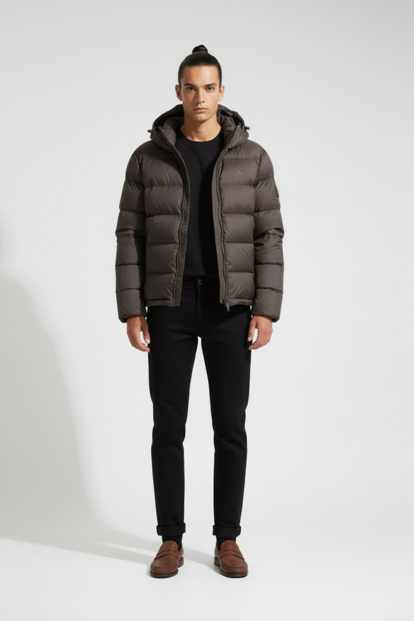 LONGSLEEVE NYLON ZIP OFF HOODIE BELUGA 1