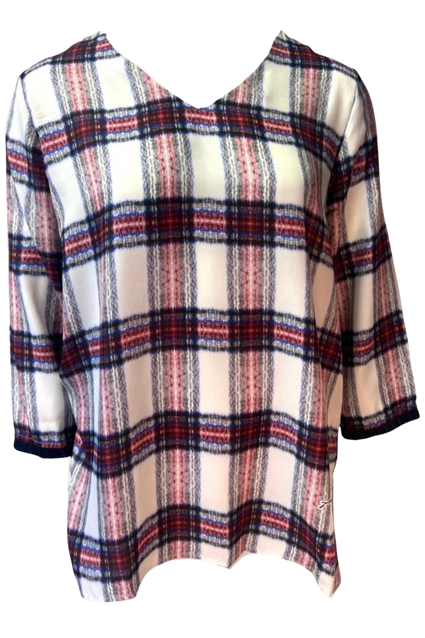 BLOUSE AUCKLAND 001 BLUE/RED/BEIGE 1