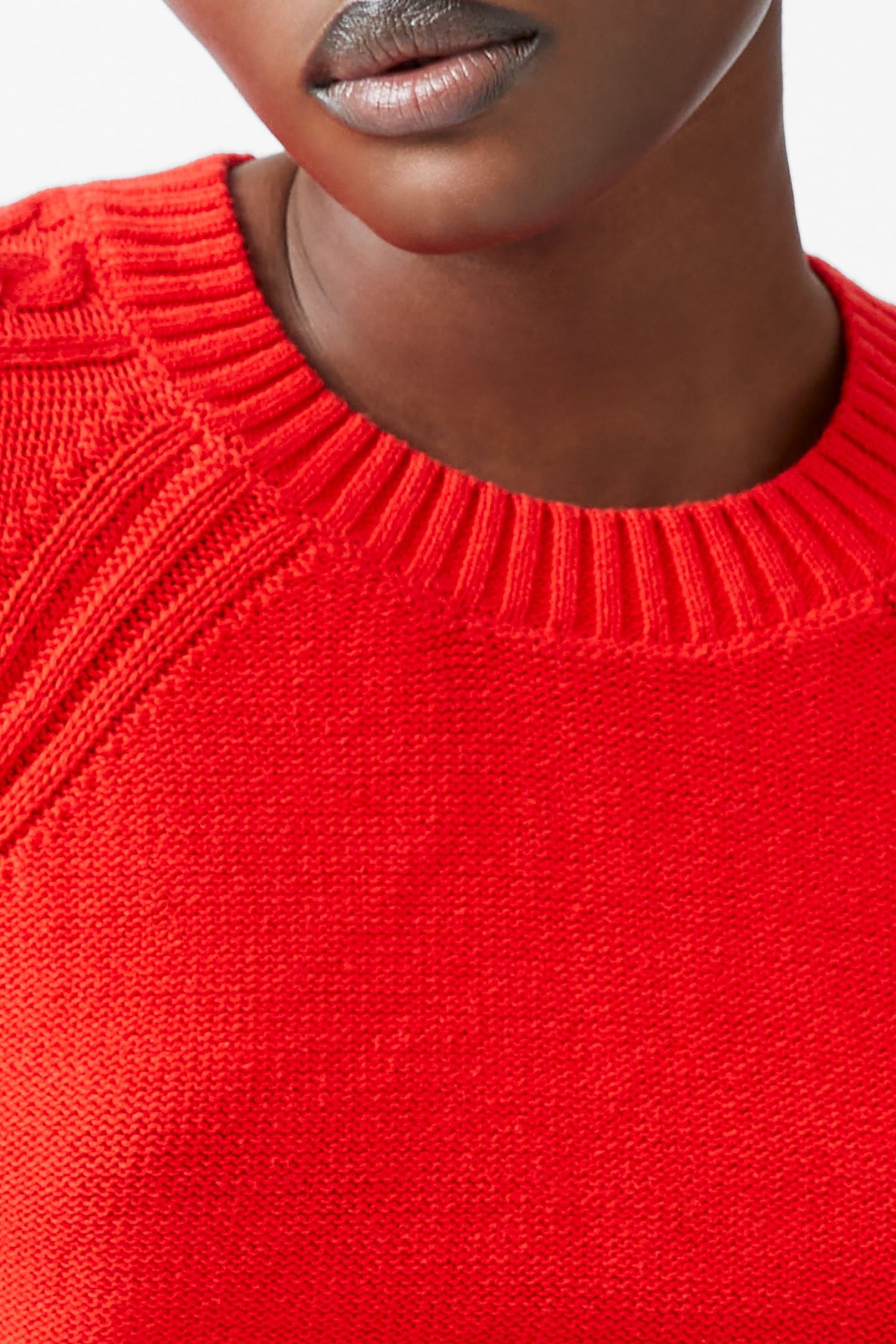 LILY CABLE SLV JUMPER SCARLET RED 4