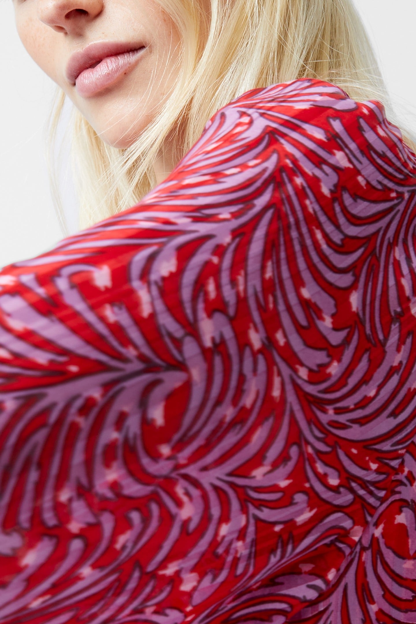 AMY CALISTA MIDI DRESS SCARLET RED MULTI 6