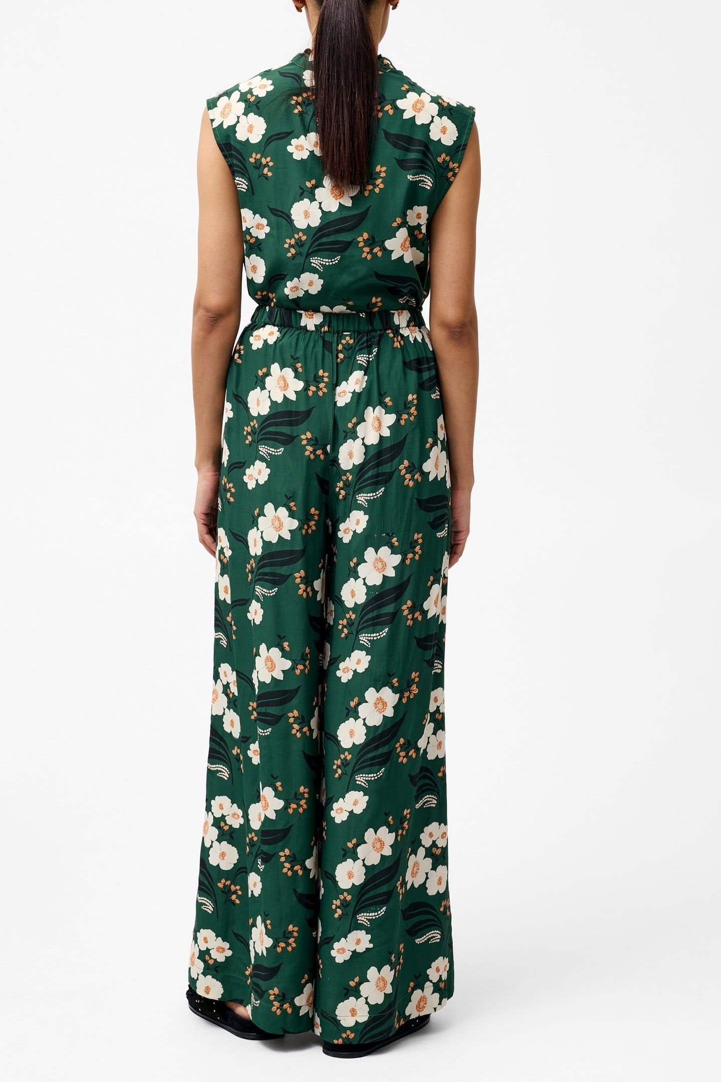 RHIAN PRINTED TROUSER JADE GREEN MULTI 3