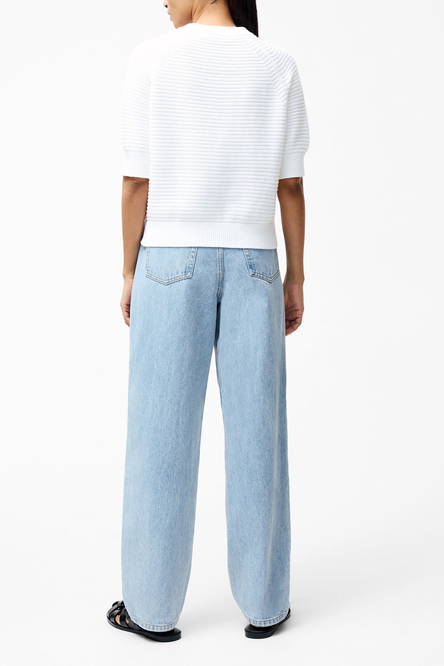 LILY SS HIGH NECK TOP LINEN WHITE 4