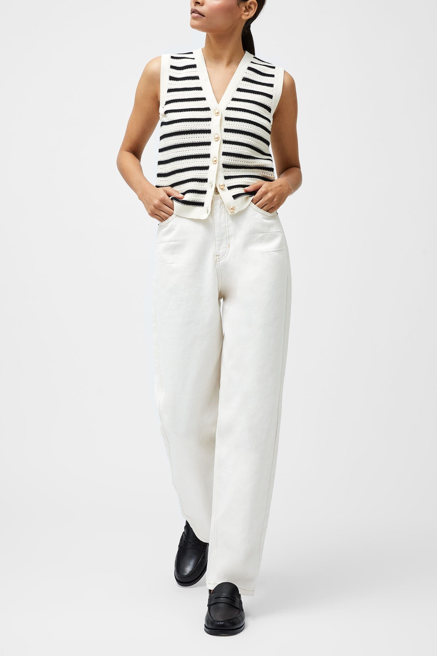 DALLAS DENIM BARREL LEG JEAN SUMMER ECRU 1