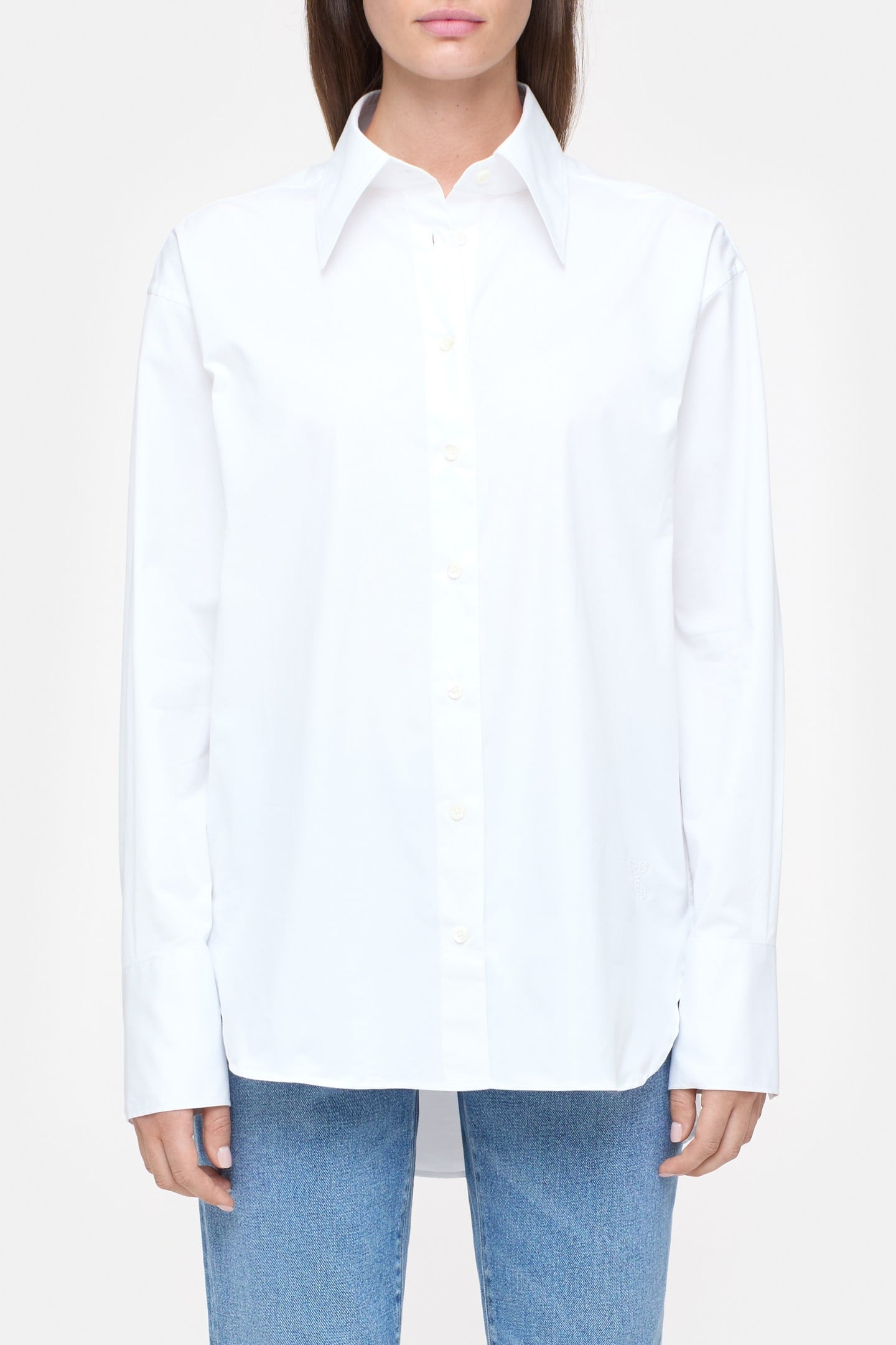 BOXY LONG SLEEVE SHIRT & BLOUSES WHITE 1