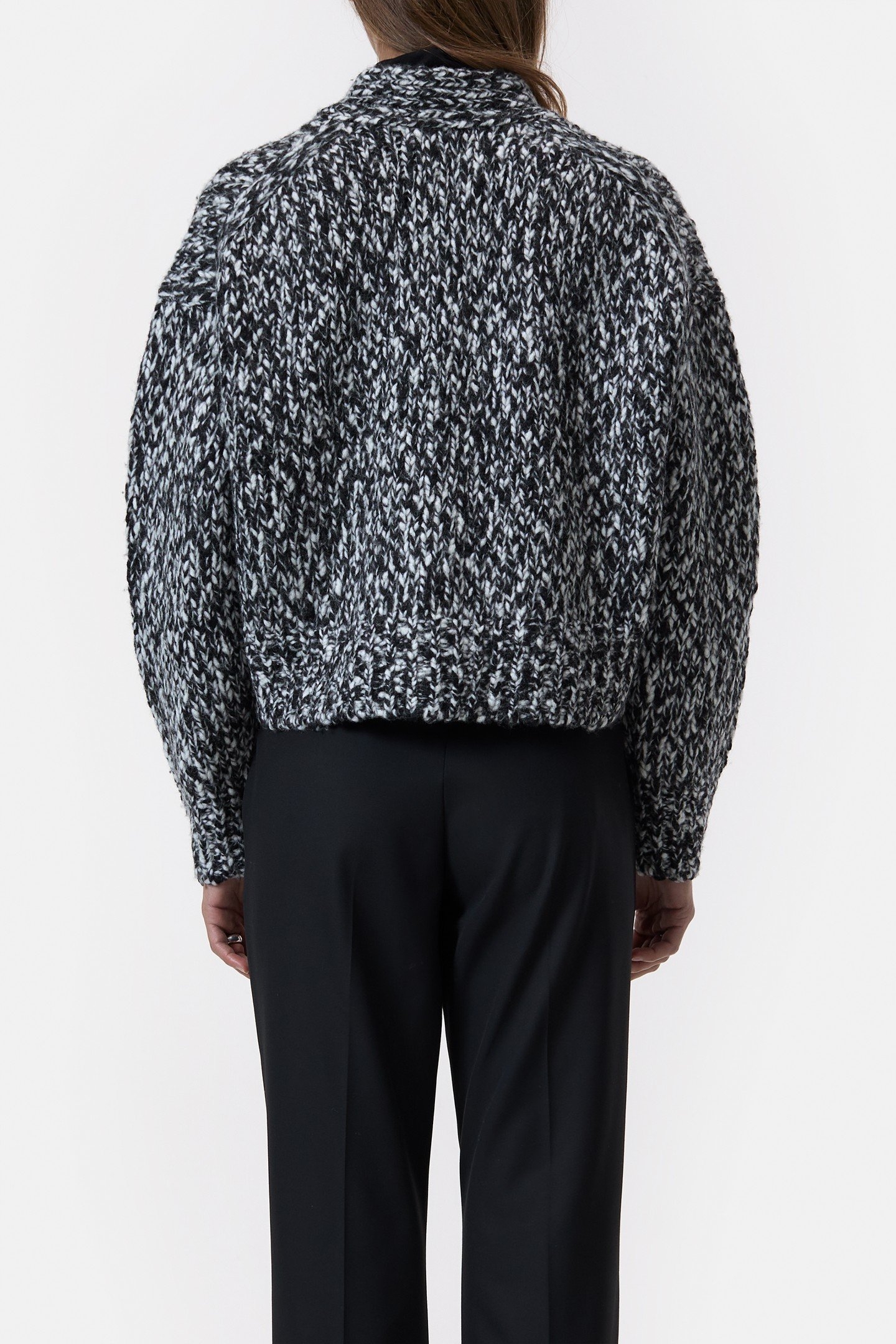 BOXY CARDIGAN KNITS BLACK 2