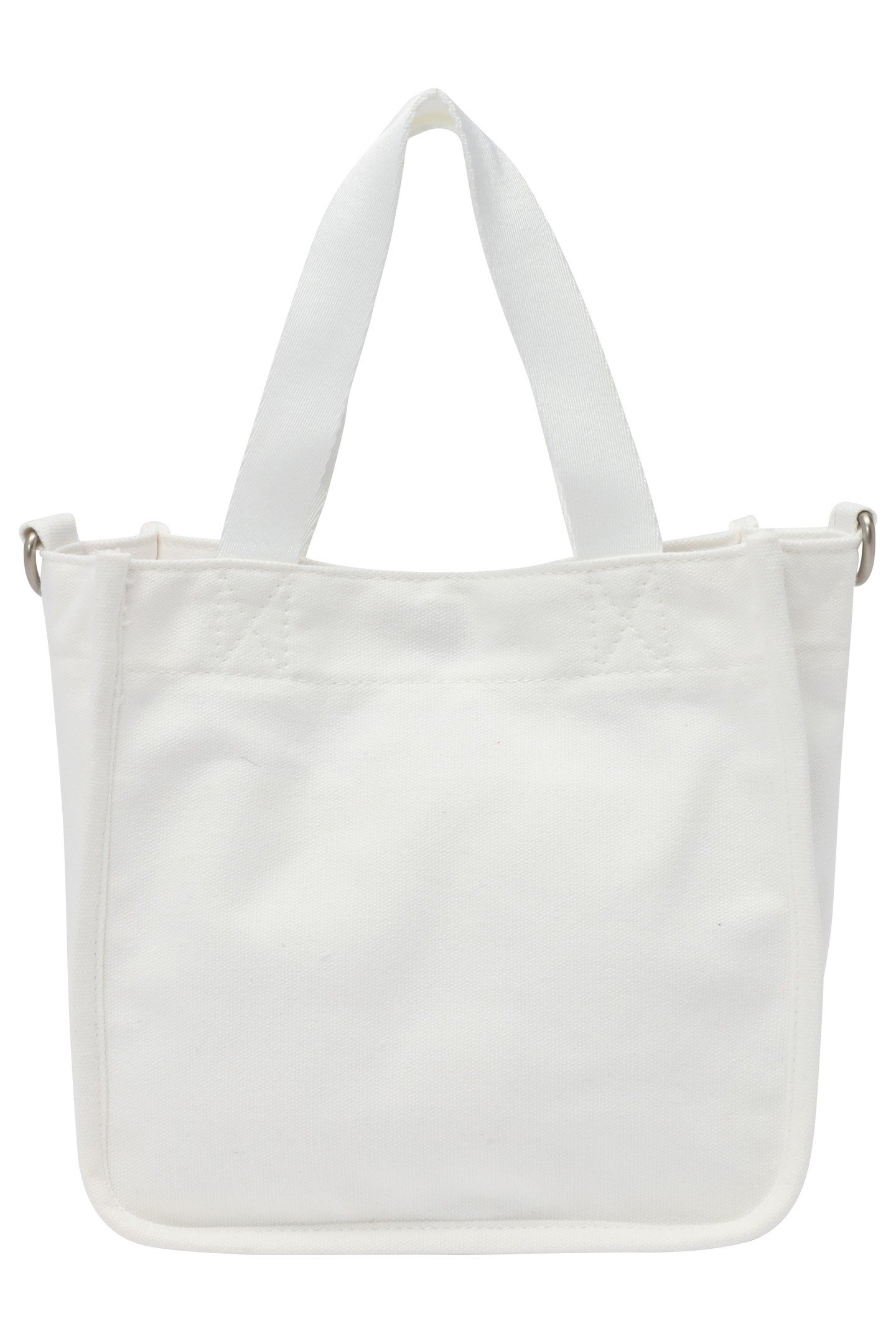 UNISEX COMO MINI LOGO CANVAS SHOPPER EGRET 2