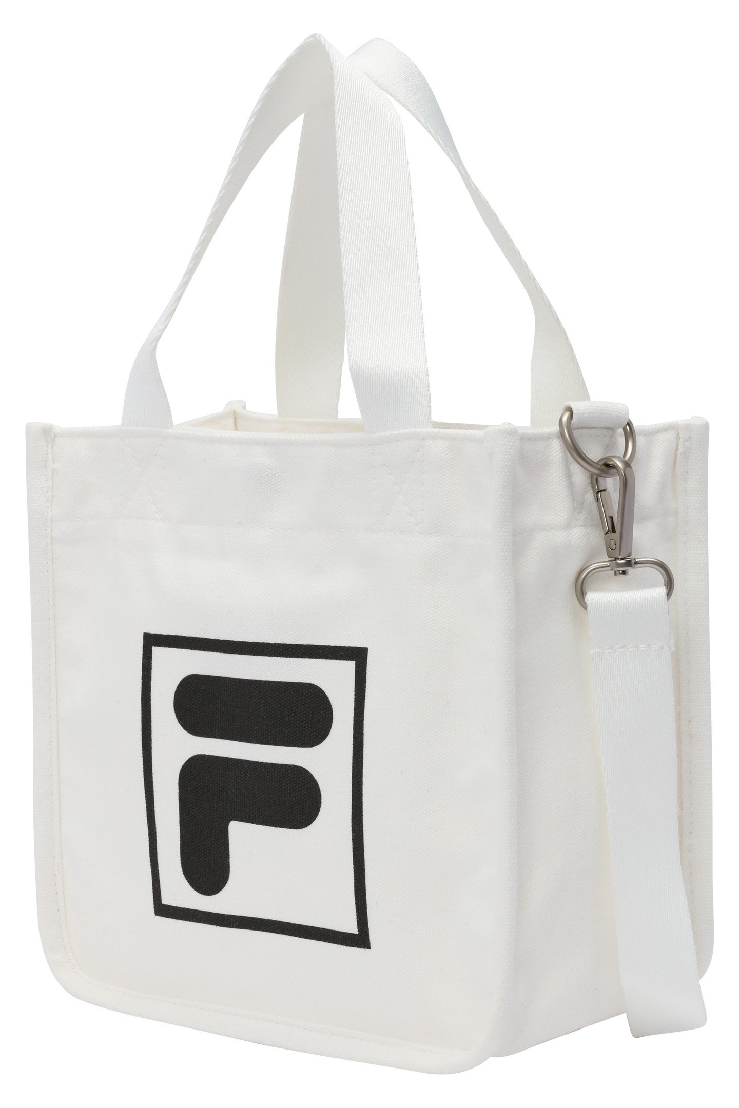 UNISEX COMO MINI LOGO CANVAS SHOPPER EGRET 3