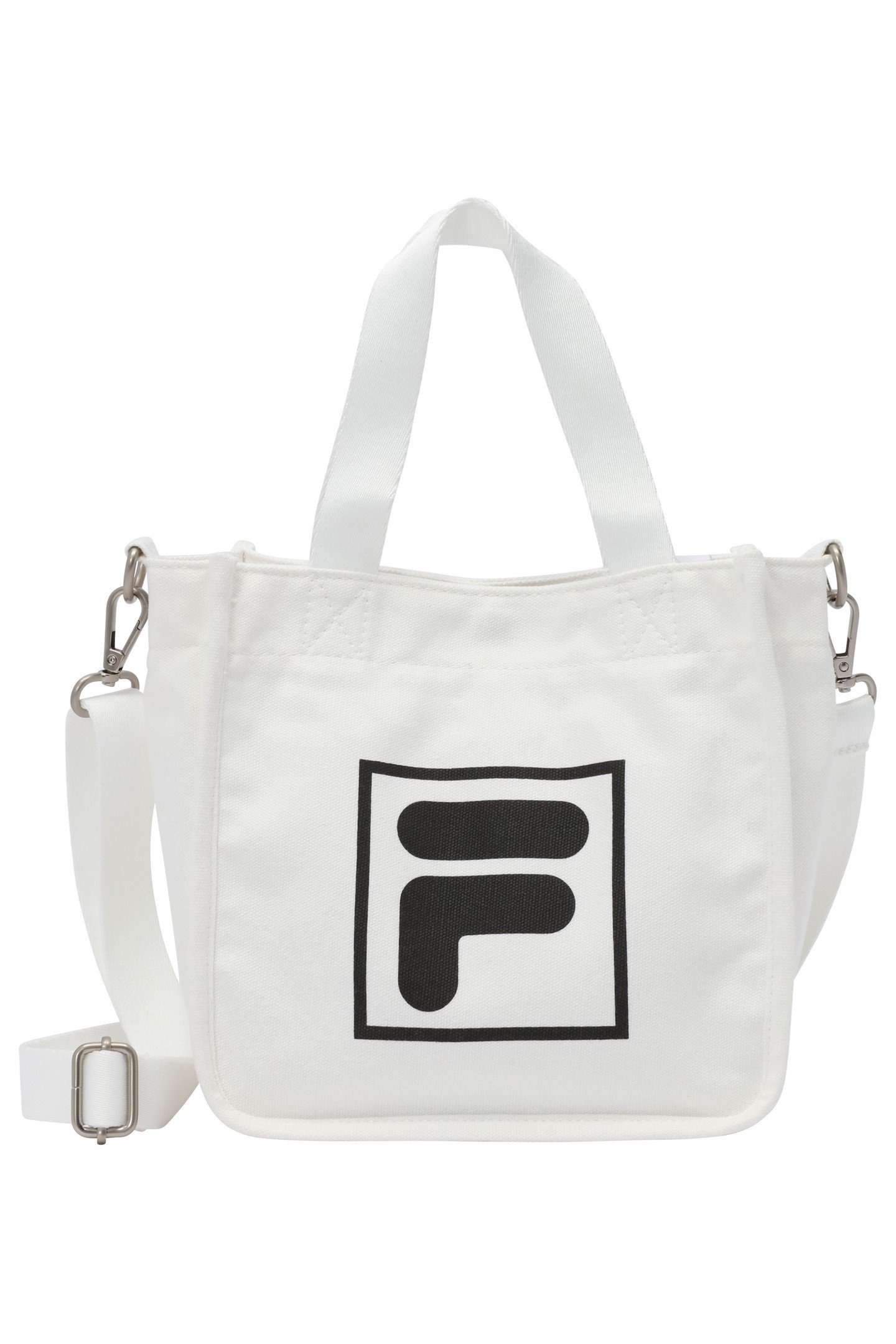 UNISEX COMO MINI LOGO CANVAS SHOPPER EGRET 1