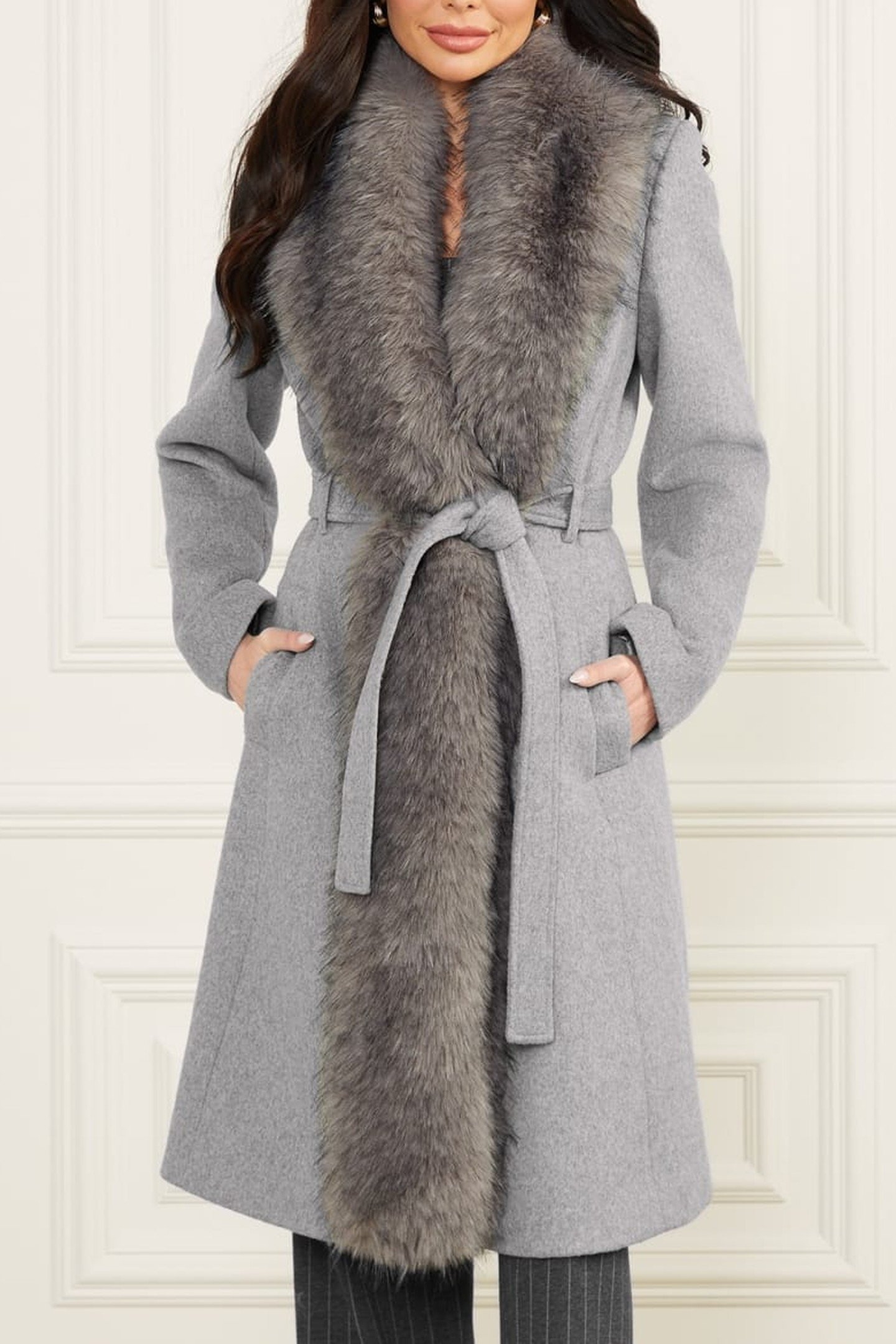 VALERIE COAT HEATHER MEDIUM GREY 1