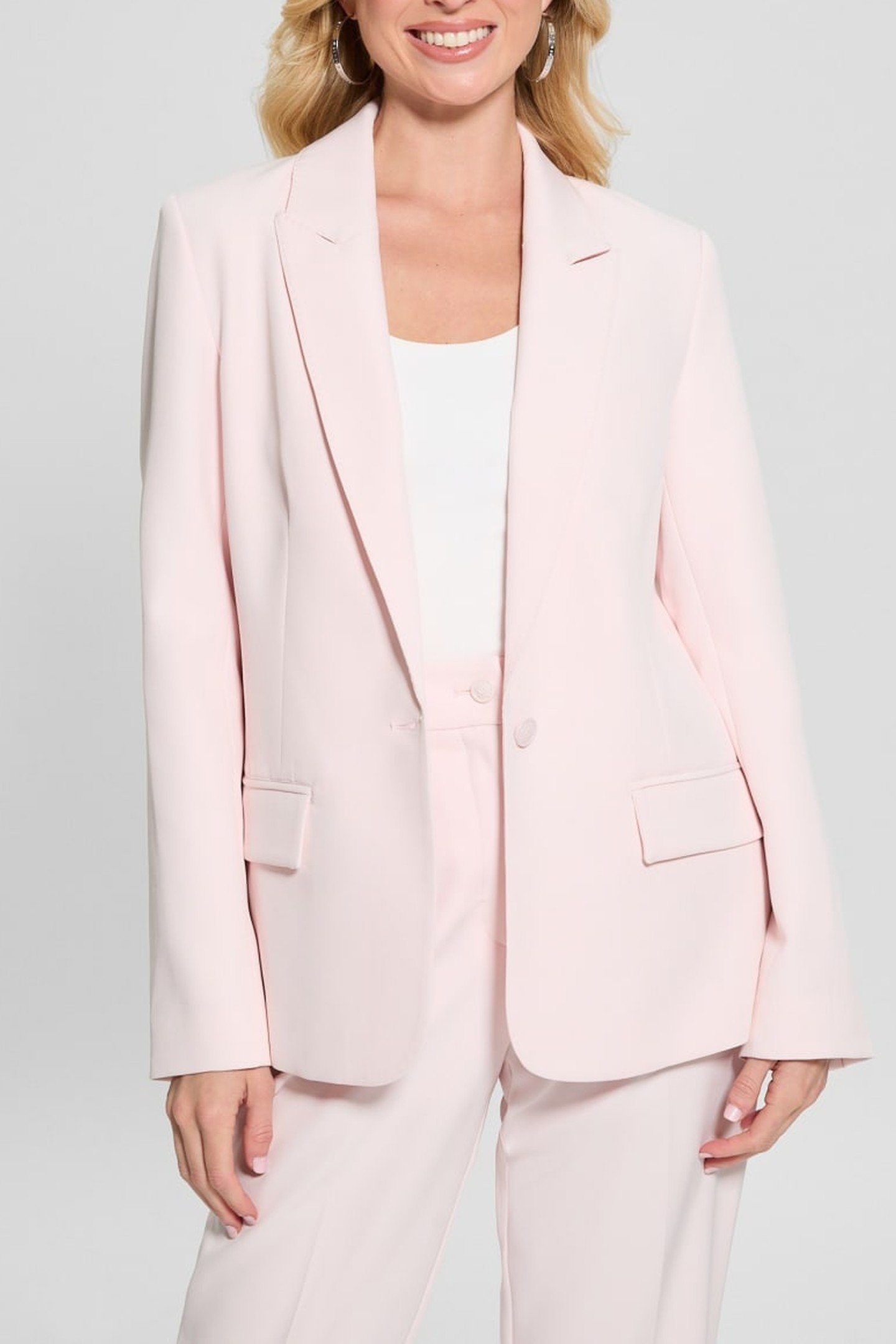 GUESS ECO SOLENE FLUID BLAZER LOW KEY PINK 3