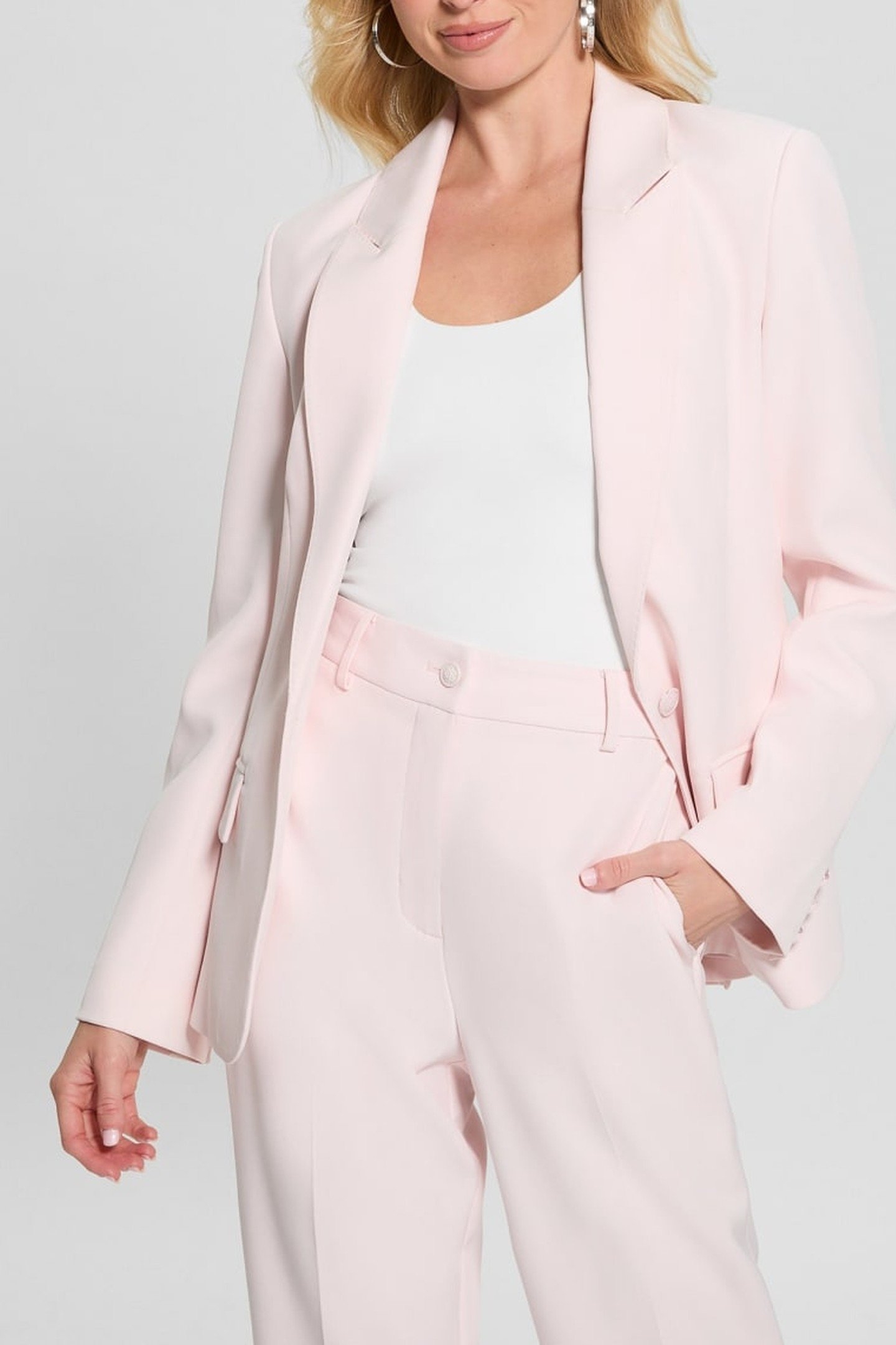 GUESS ECO SOLENE FLUID BLAZER LOW KEY PINK 5