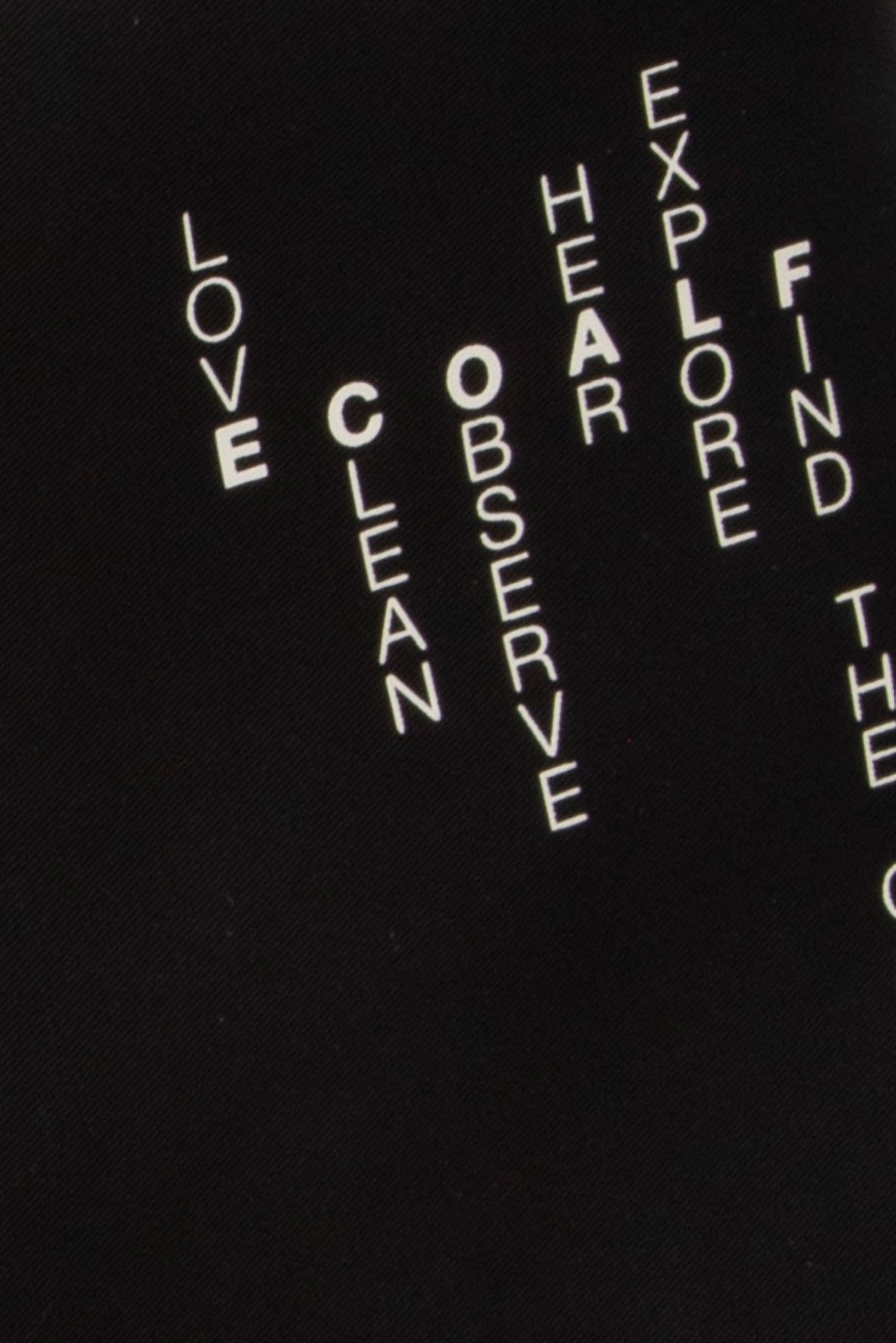 LUPITAALF CLUTCH W/ MESSAGE BLACK 2